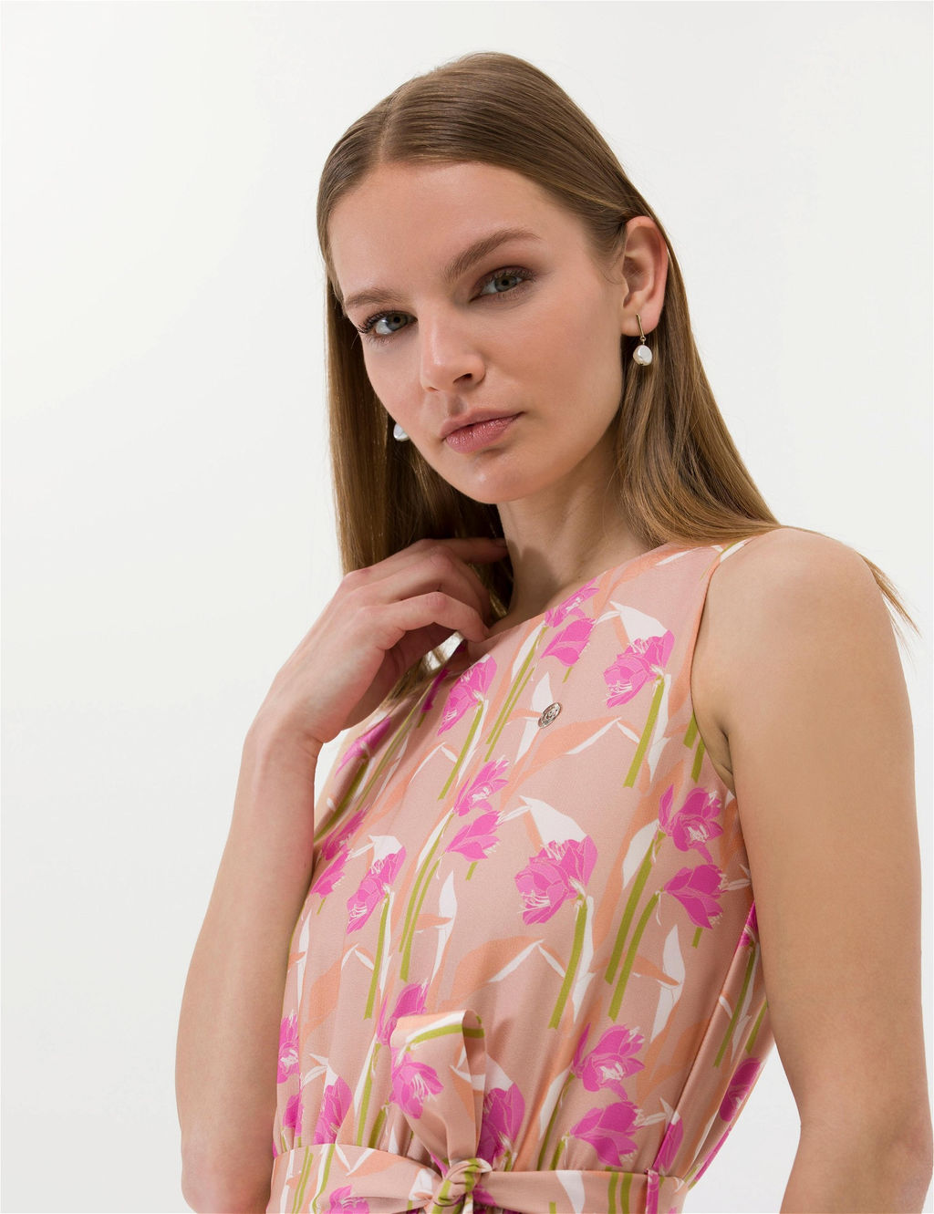 Fu_ya Ku_ak Detayl_ Pileli Midi Elbise - Pierre cardin фото 3