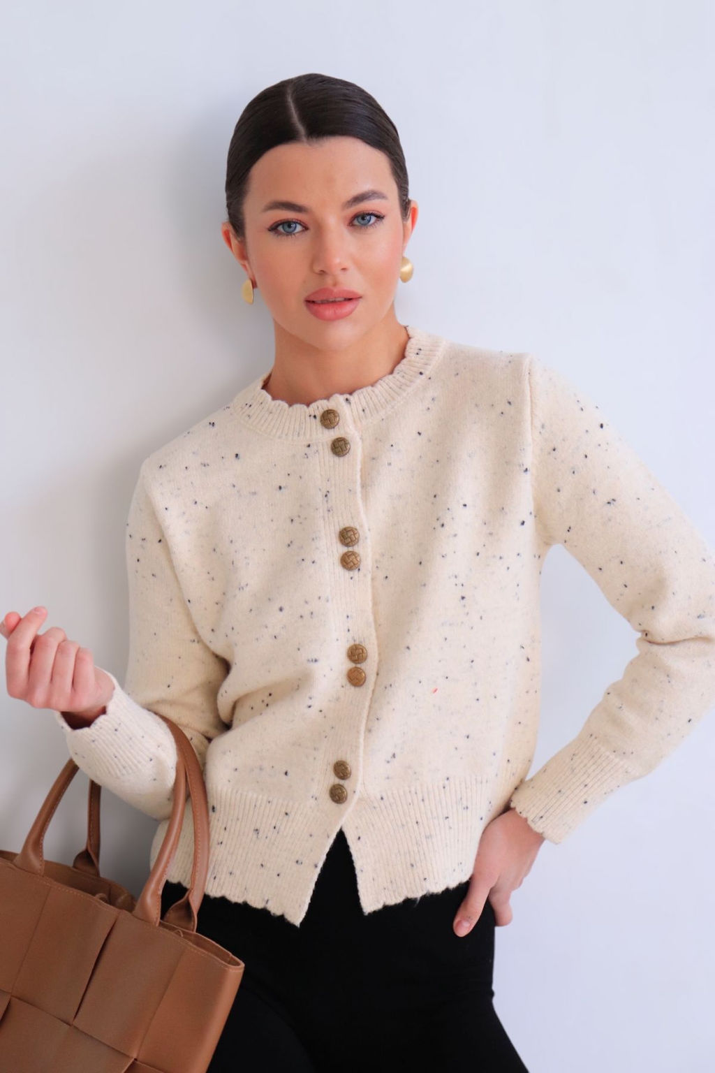 Martichelli Кардиган бежевый в крапинку  фото 13