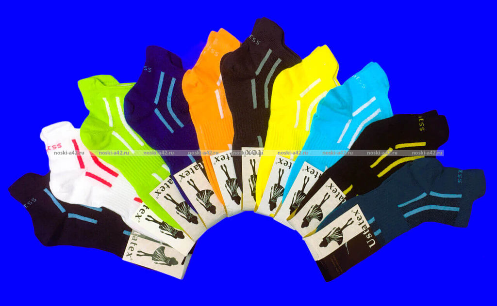 Цена за 10 пар. ЮстаТекс носки женские Спортивные 2с12 АССОРТИ