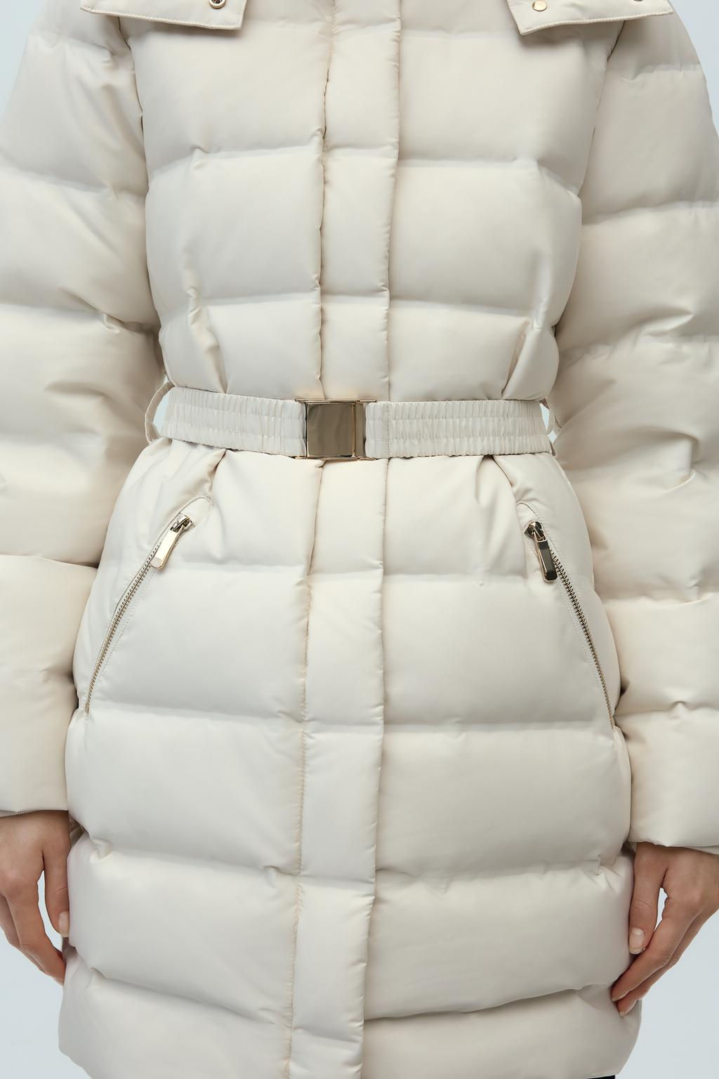 SEMI-LONG WIND PROTECTION HOODED PUFFER JACKET - Zara фото 3