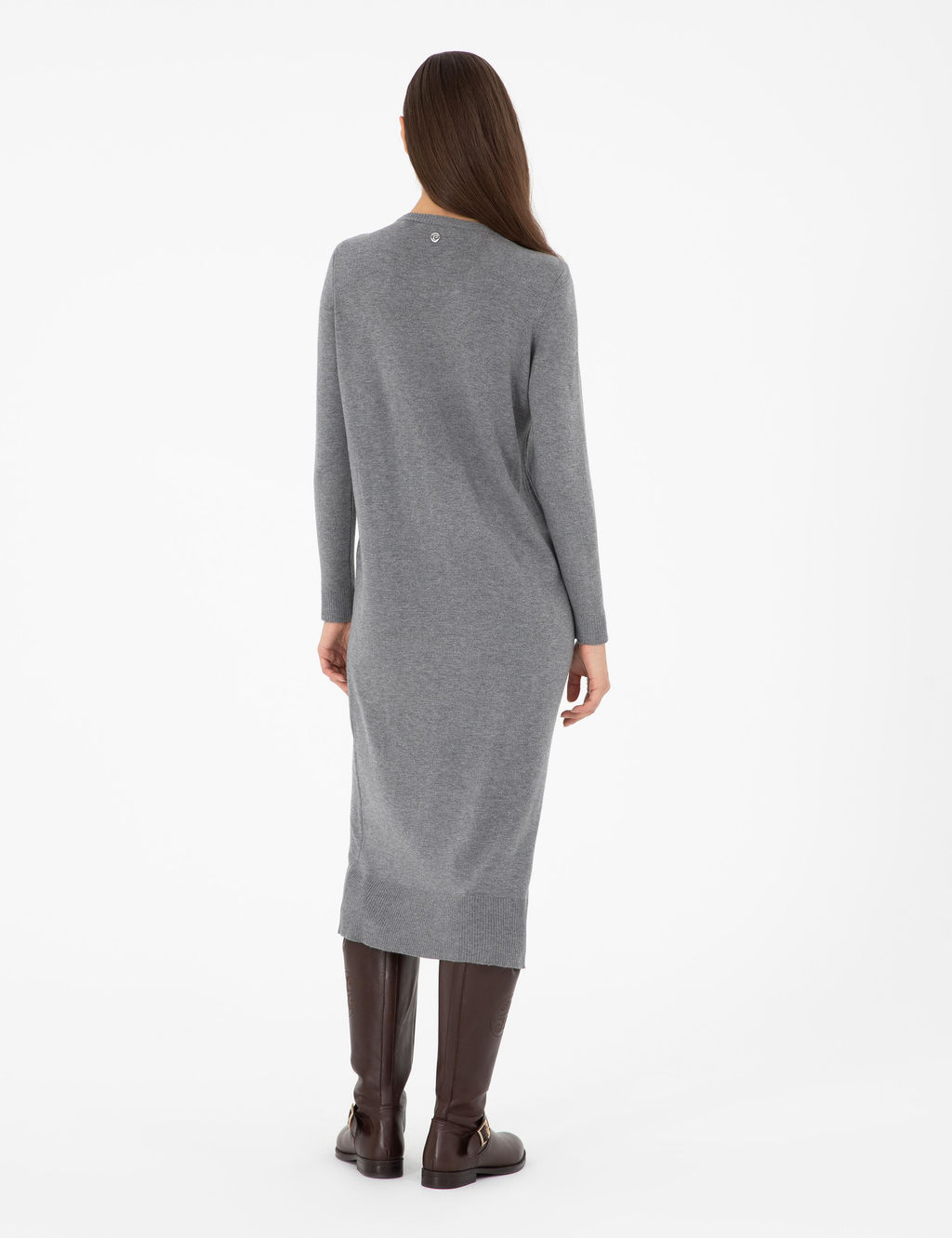 Antrasit Regular Fit Triko Elbise