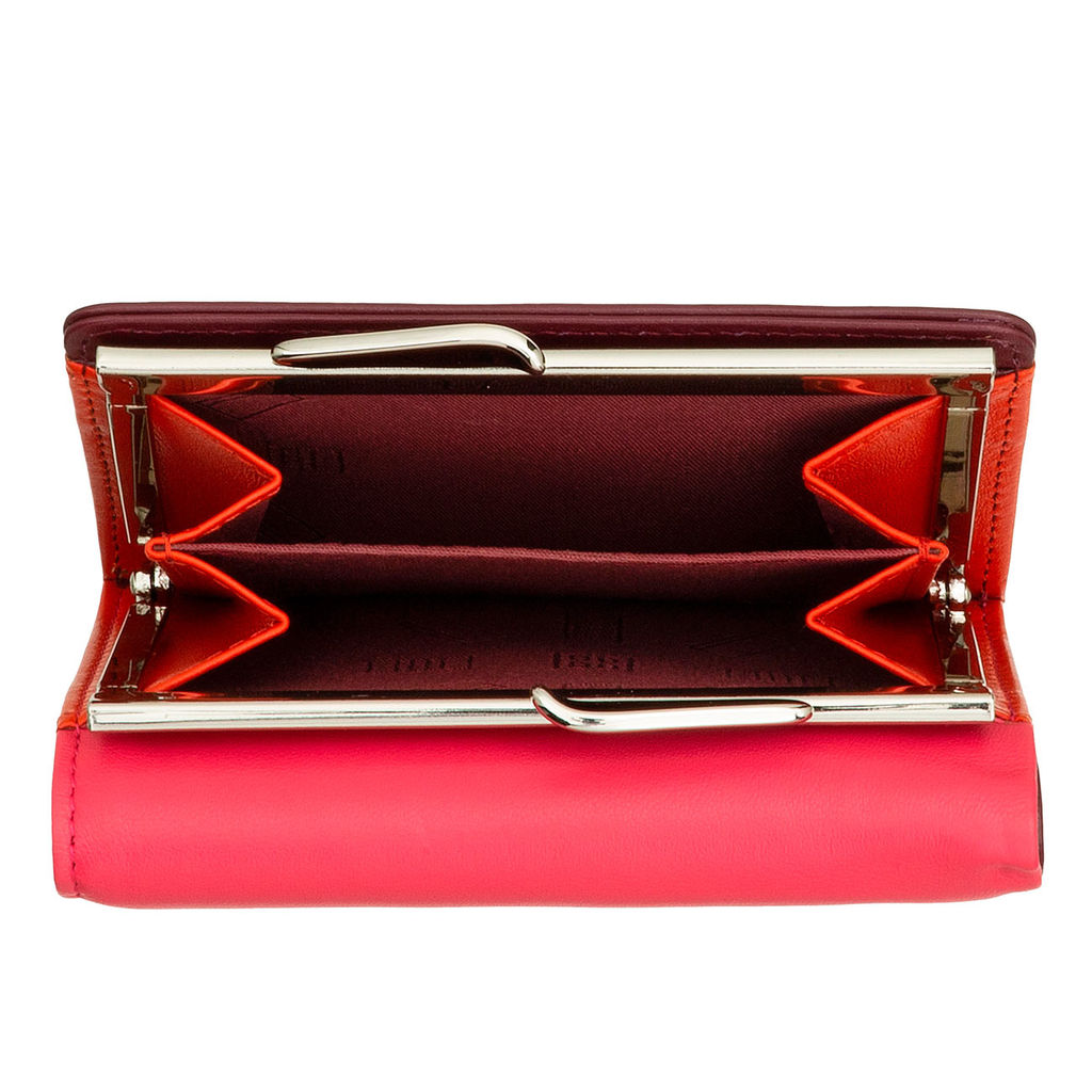 Итальянский женский кожаный кошелек DuDu серии Corsica | малиновый - Dudubags фото 4