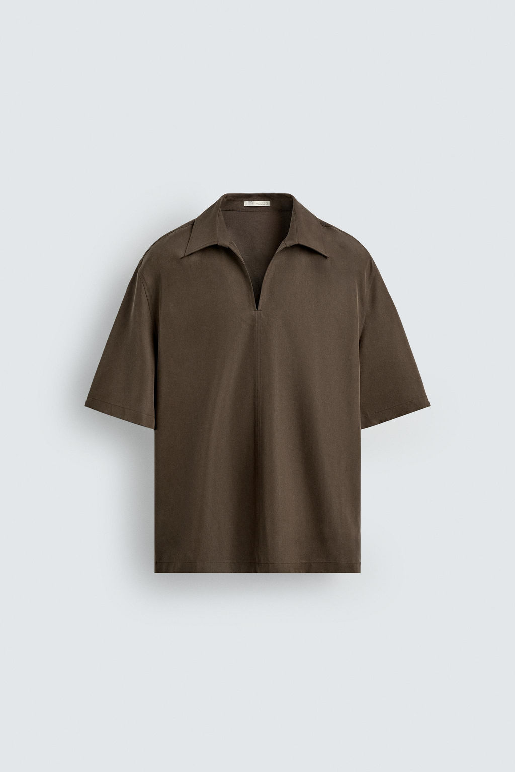 CAMISA POLO FLUIDA / Khaki - Zara фото 7