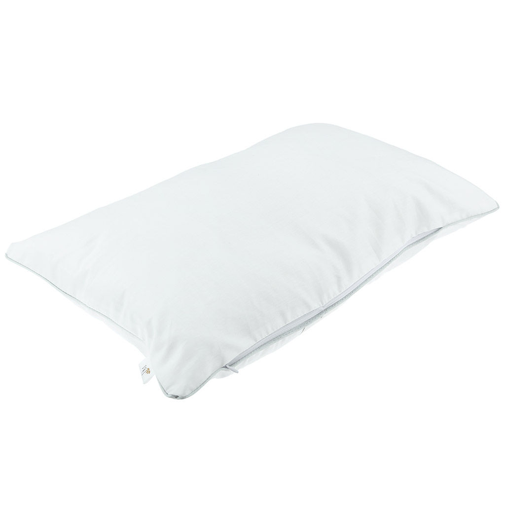 Наперник перопуховой 50х70см Пуходержащий, сатин отбеленный 135г/м2, на молнии, упаковка ПП 22х30см Домашняя мода (Россия)  фото 2