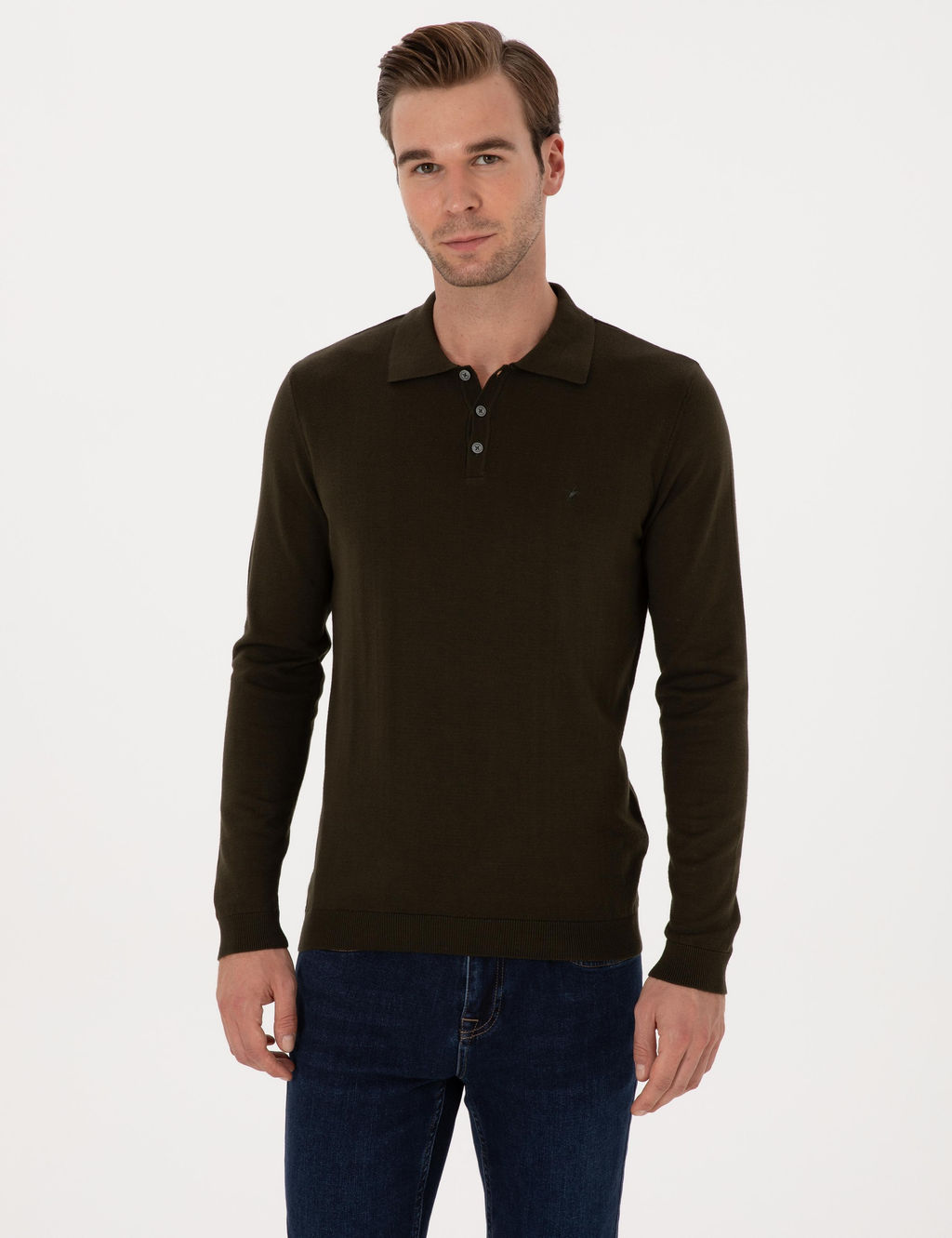 Haki Regular Fit Basic Kazak