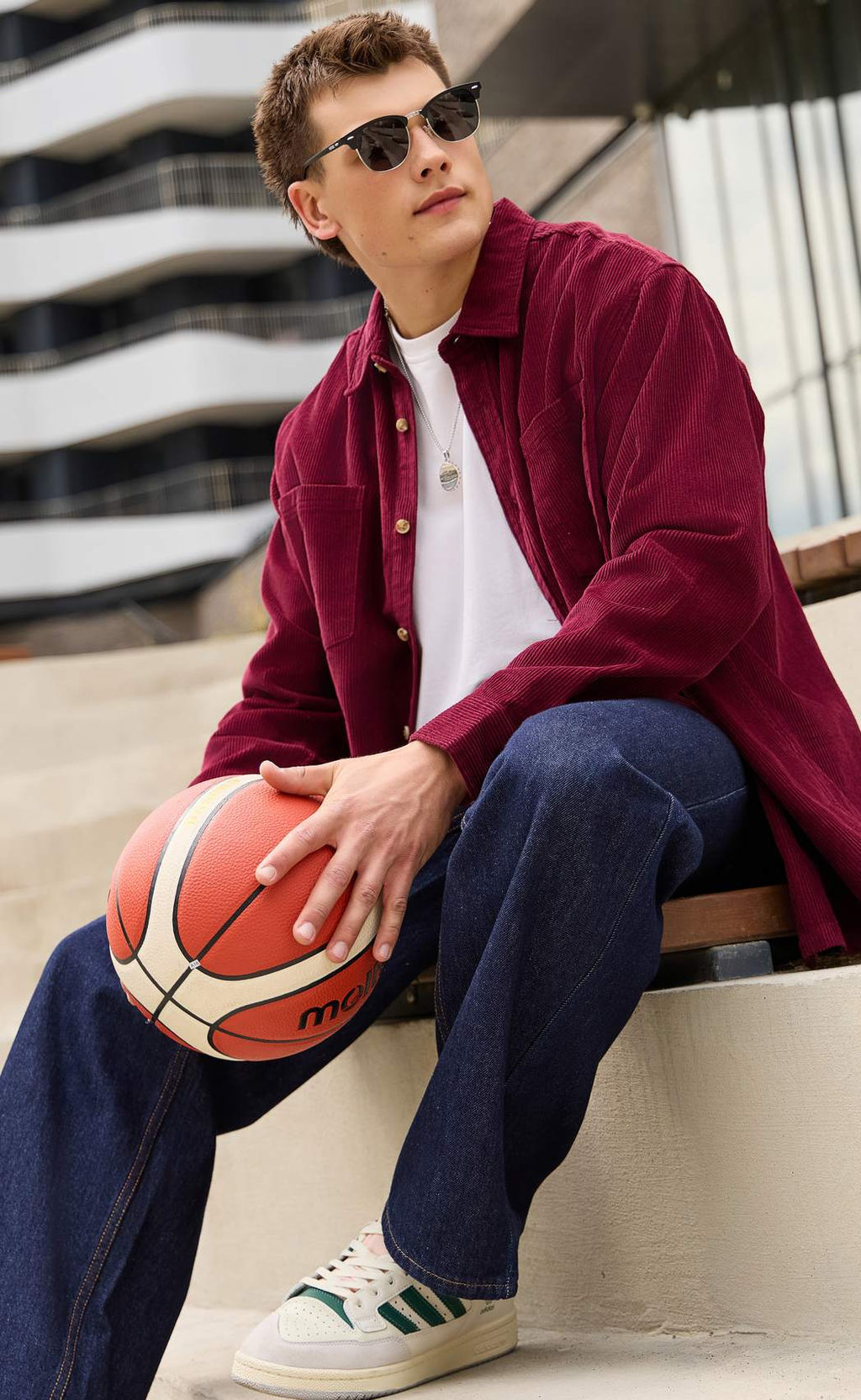 Рубашка вельвет F221-0470 bordo - Fine joyce фото 8