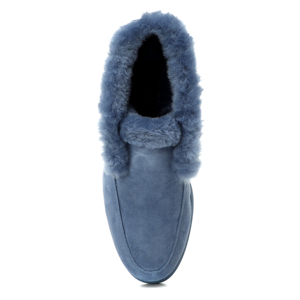 Женские высокие лоферы TENDANCE Артикул 3579016, голубой
