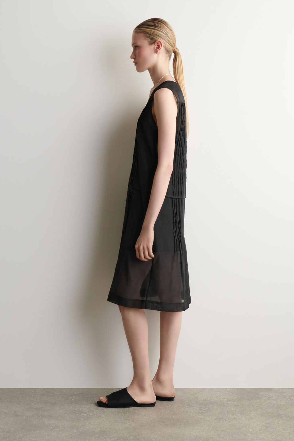 VESTIDO TRANSPARENTE CON DETALLE DE PLIEGUES - H&m фото 5