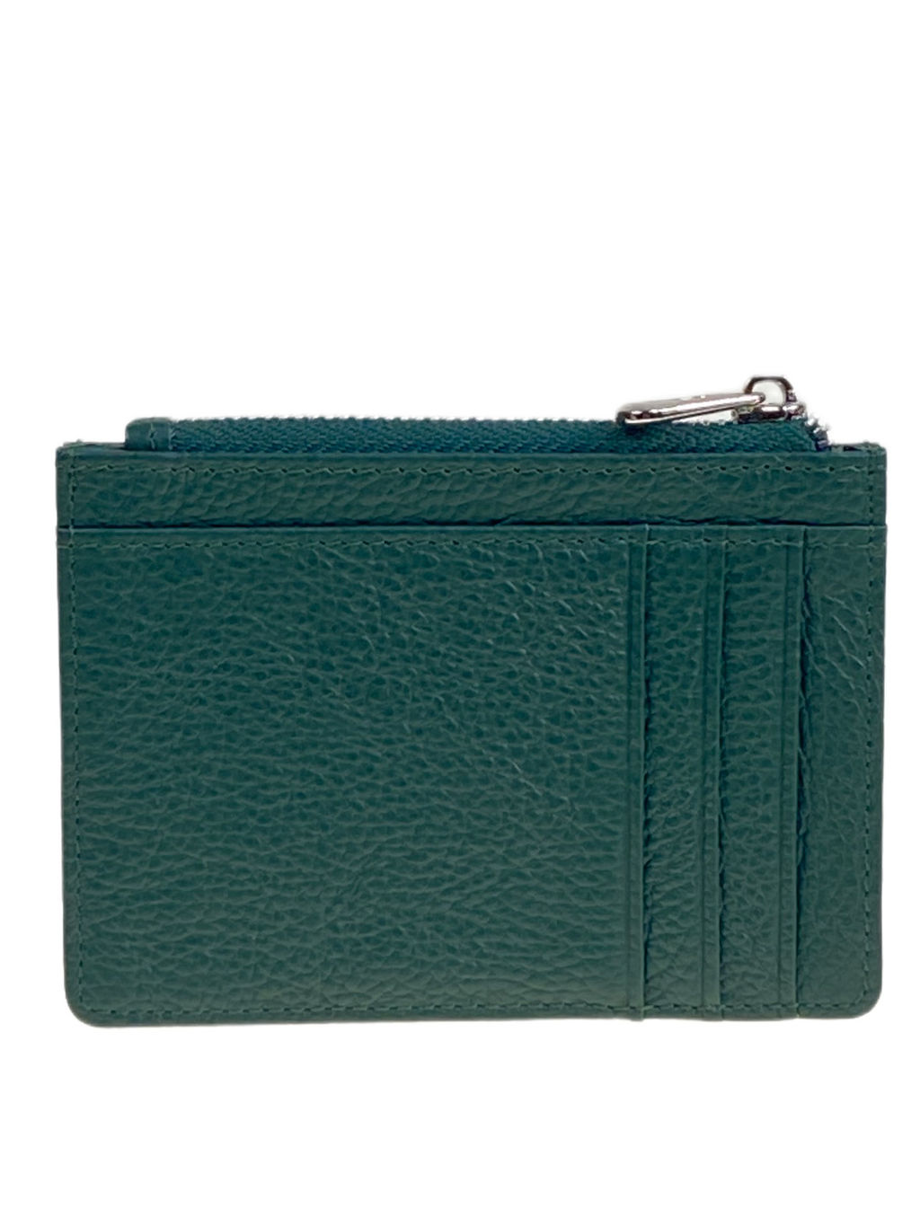 Картхолдер женский из натуральной кожи для пластиковых карт, цвет темно зеленый - Greta фото 2
