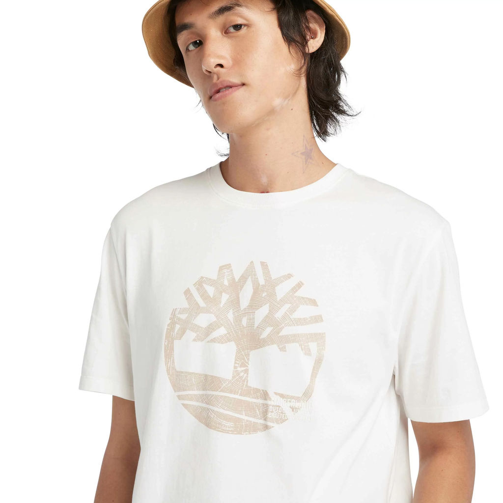 Timberland / Футболка T-Shirt Merrymack River Garment Dye Logo Graphic  фото 3