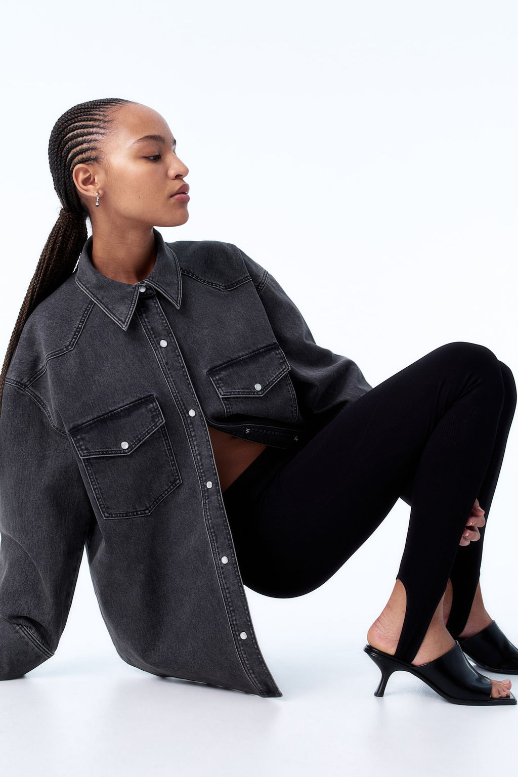 Camisa denim oversize - H&m фото 3