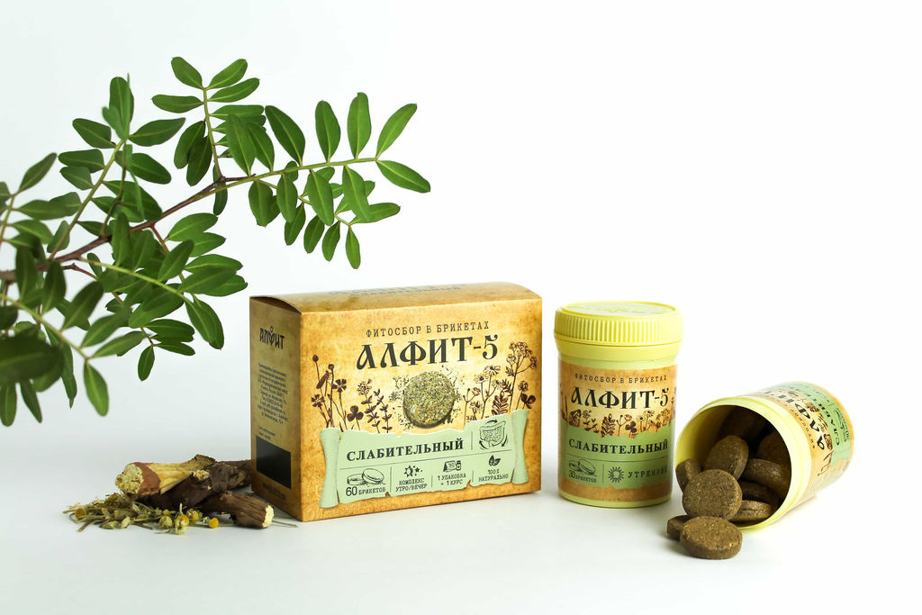 Алфит-5 Слабительный БАД в брикетах Алфит 1187