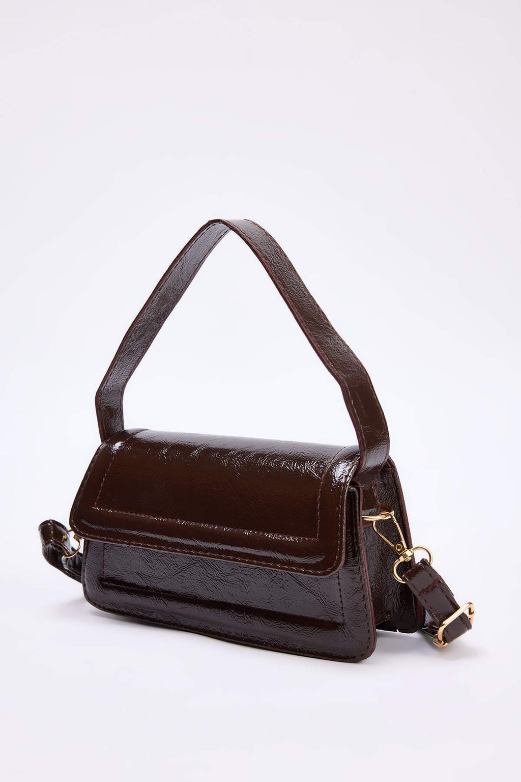 Kahverengi K?r?s?k Cilt Capraz Ask?l? Kad?n Mini/Kucuk City Canta TWOAW25OC00002