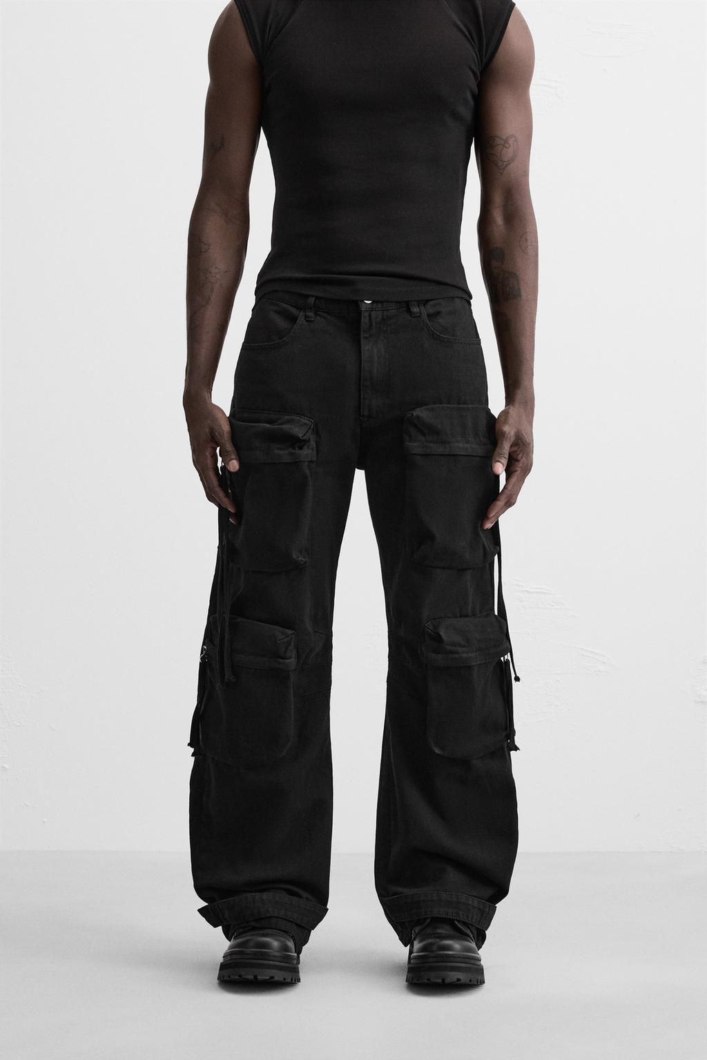 CARGO POCKET DENIM TROUSERS - Zara фото 2