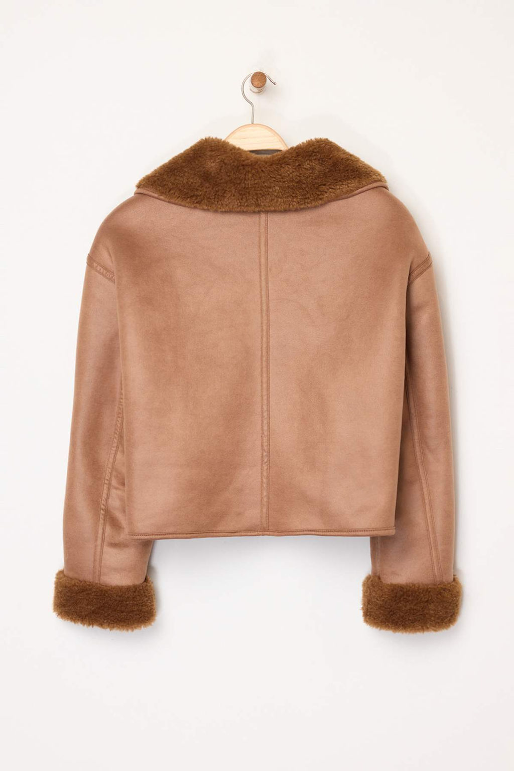 Camel Oversize Kal?p Pelus Detayl? Suet Mont TWOAW26MO00073 - Trendyolmilla фото 3