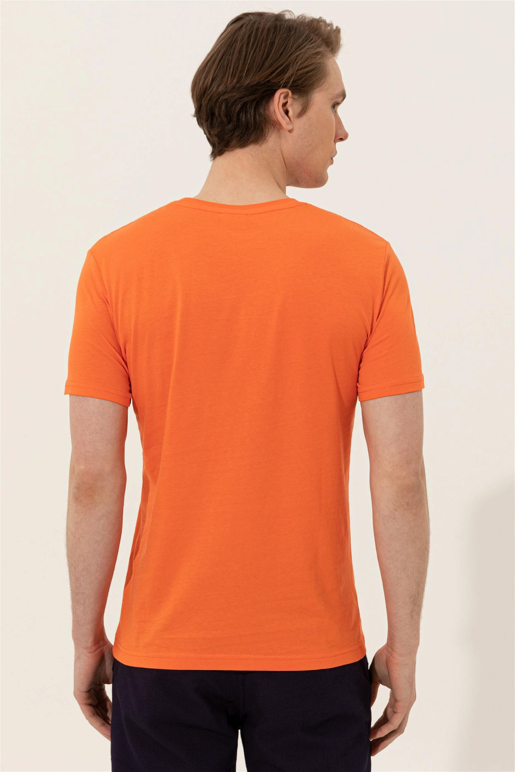 U. S. Polo Assn Мужская оранжевая футболка с круглым вырезом - U.s. polo assn фото 11