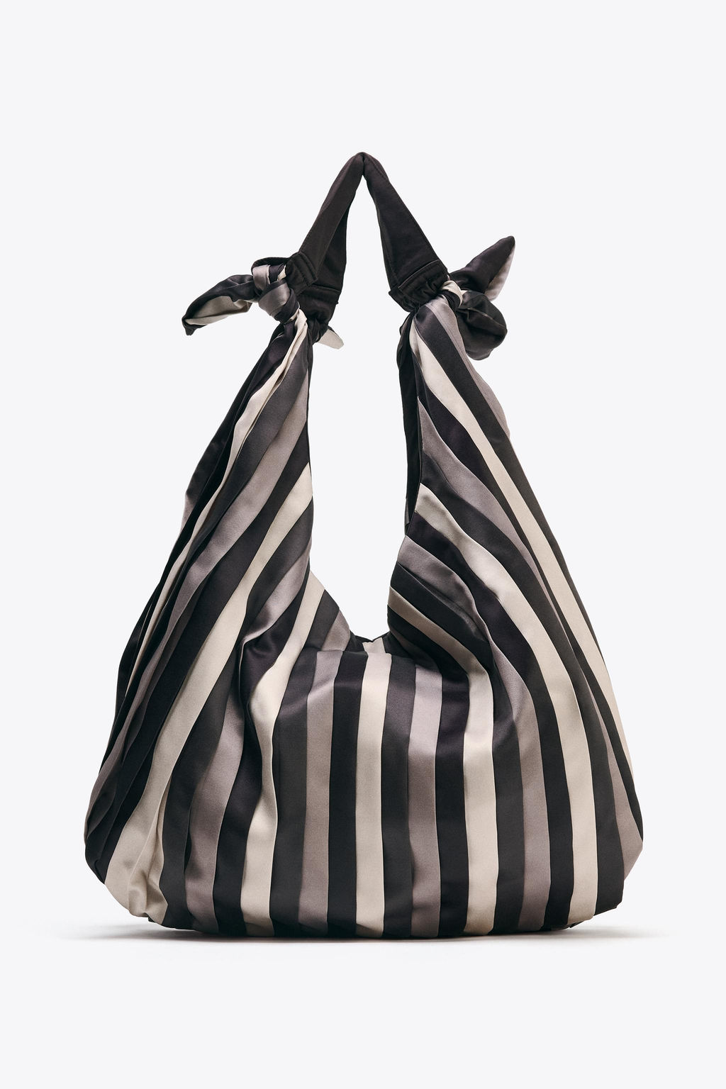 KNOTTED SATIN-EFFECT MAXI BUCKET BAG - Zara фото 3