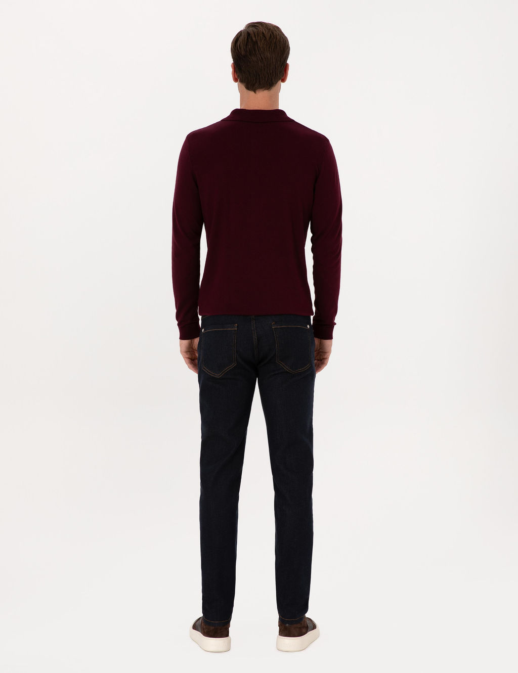 Lacivert Slim Fit Pamuk Kar___ml_ Jean Pantolon