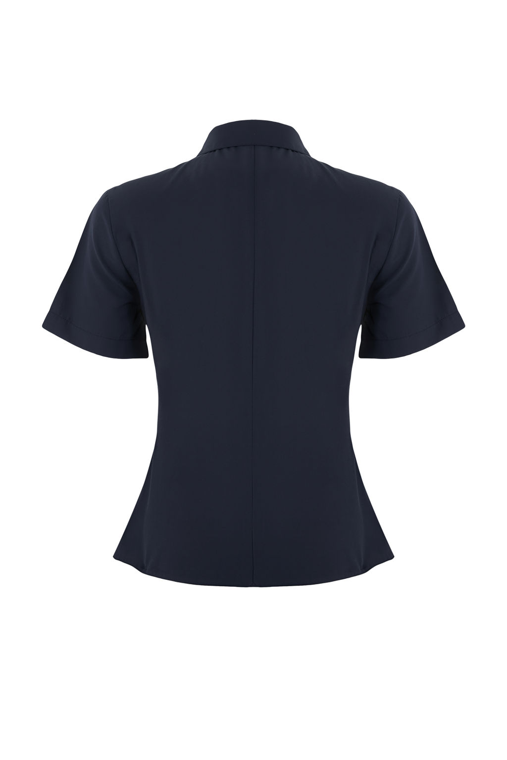 Lacivert Bele Oturan Asimetrik Fitted Gomlek TWOSS26GO00054 - Trendyolmilla фото 3