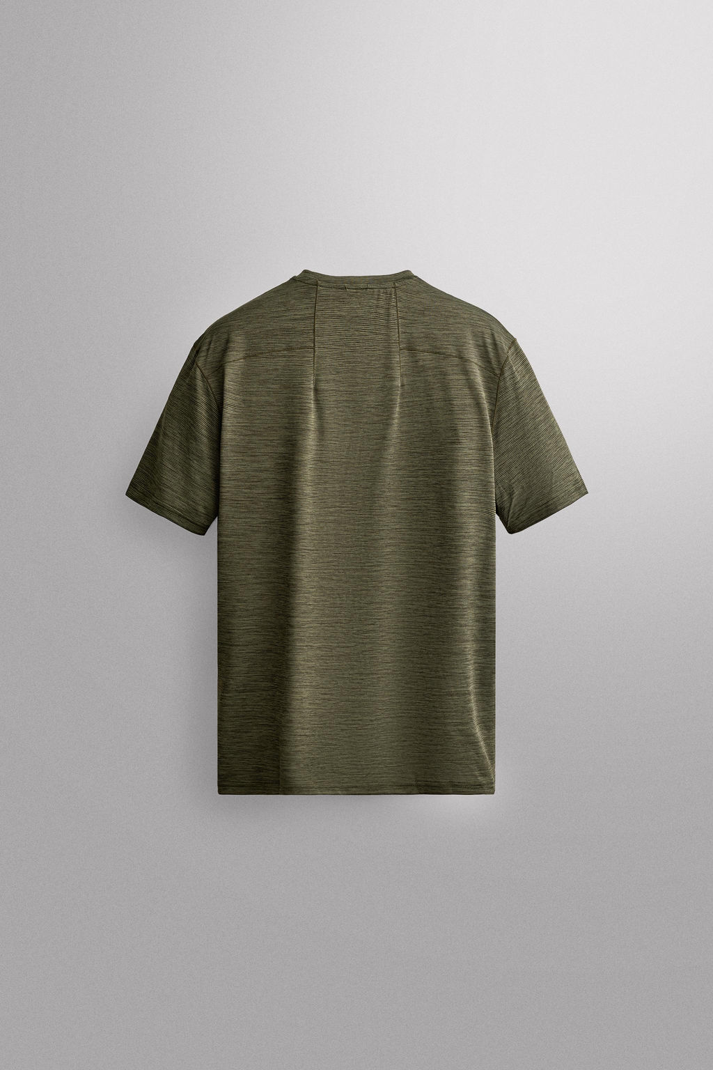 CAMISETA T?CNICA JACQUARD RAYAS / Verde medio - Zara фото 8