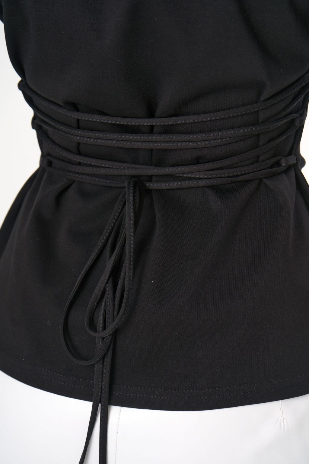 Футболка с завязками Николь (чёрный) - Эльза фото 9