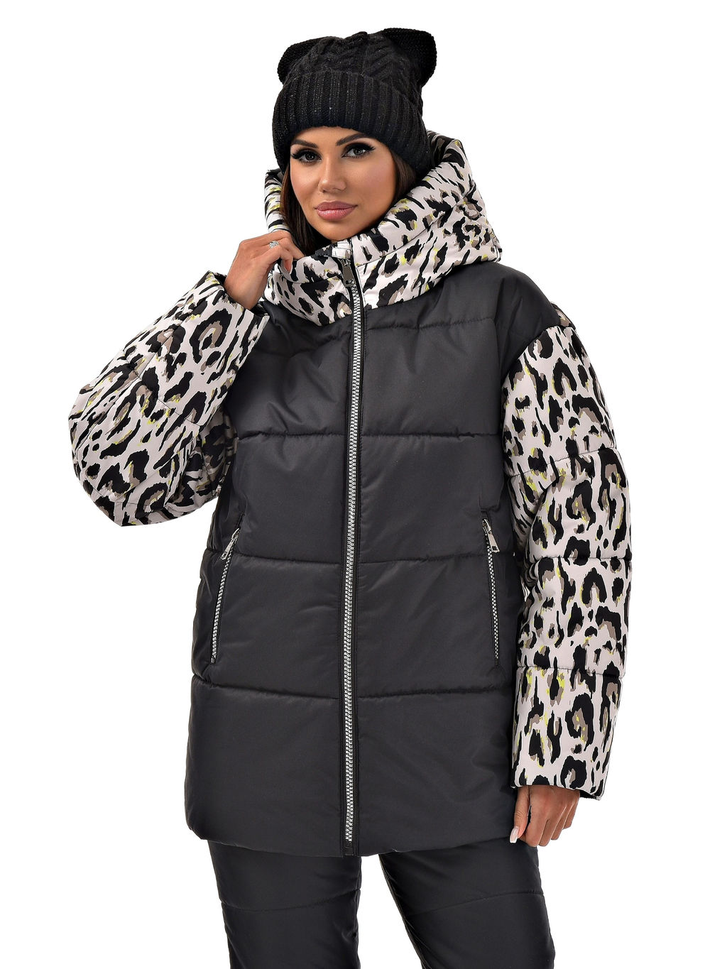 до -20, синтепон 300 г с дизайнерским принтом, зимняя куртка - А+б коллекция фото 6