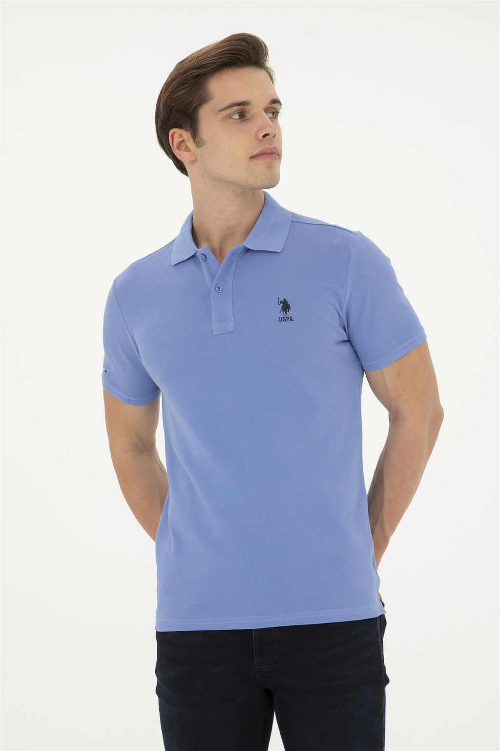 U. S. Polo Assn / Мужская темно-синяя базовая футболка - U.s. polo assn фото 3