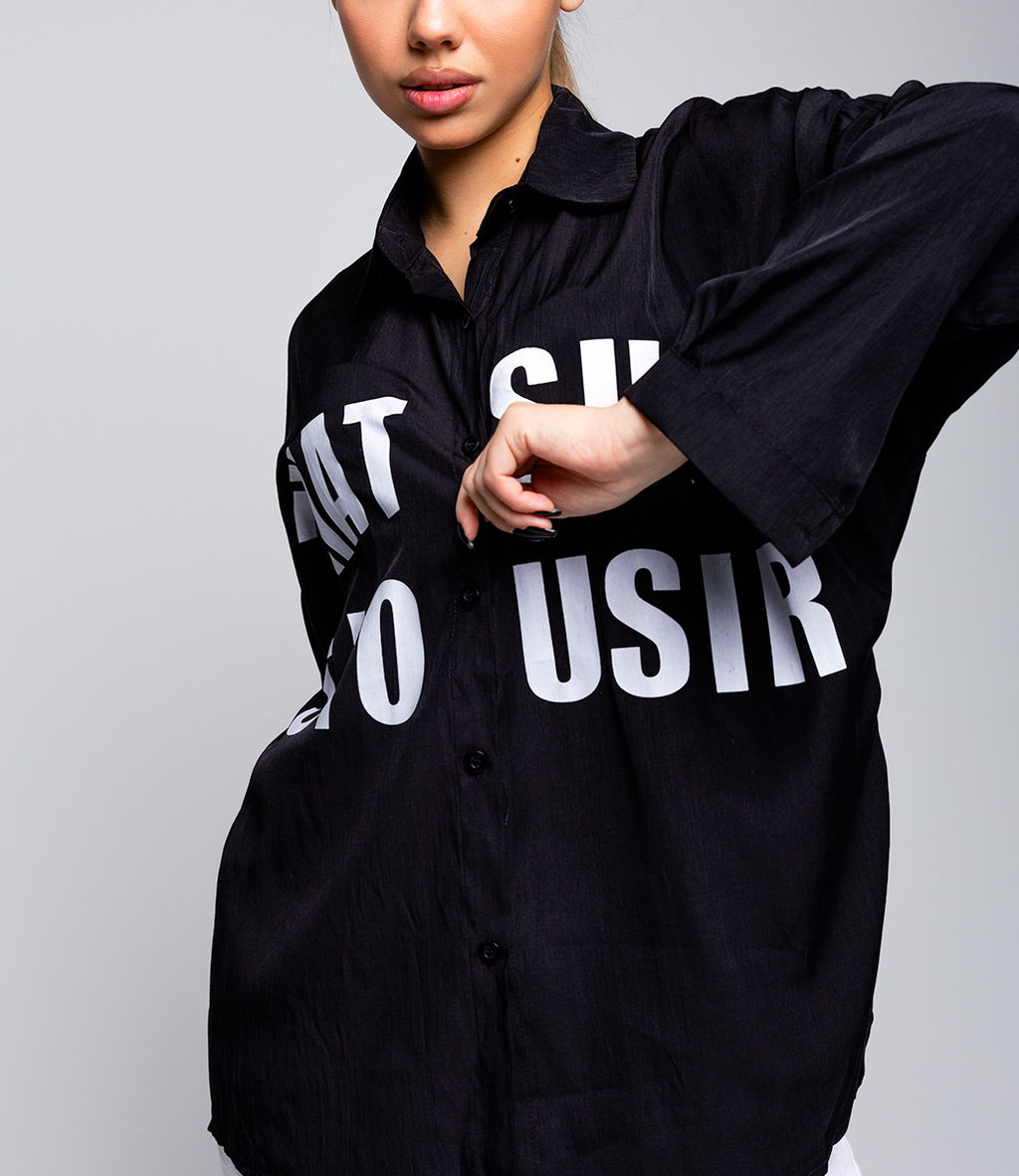 Рубашка #КТ41019, чёрный - Dommod фото 5