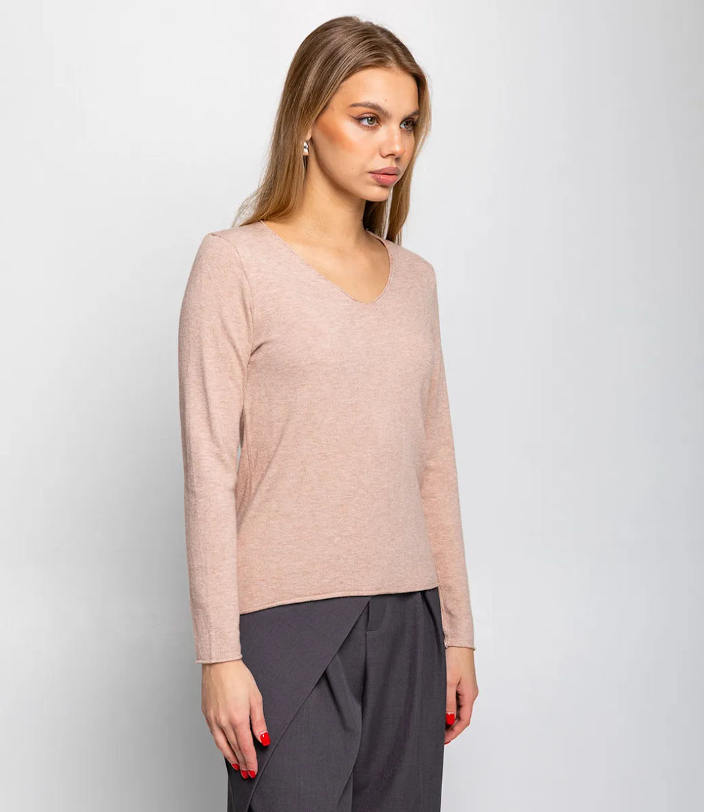 Пуловер #КТ7332, бежевый