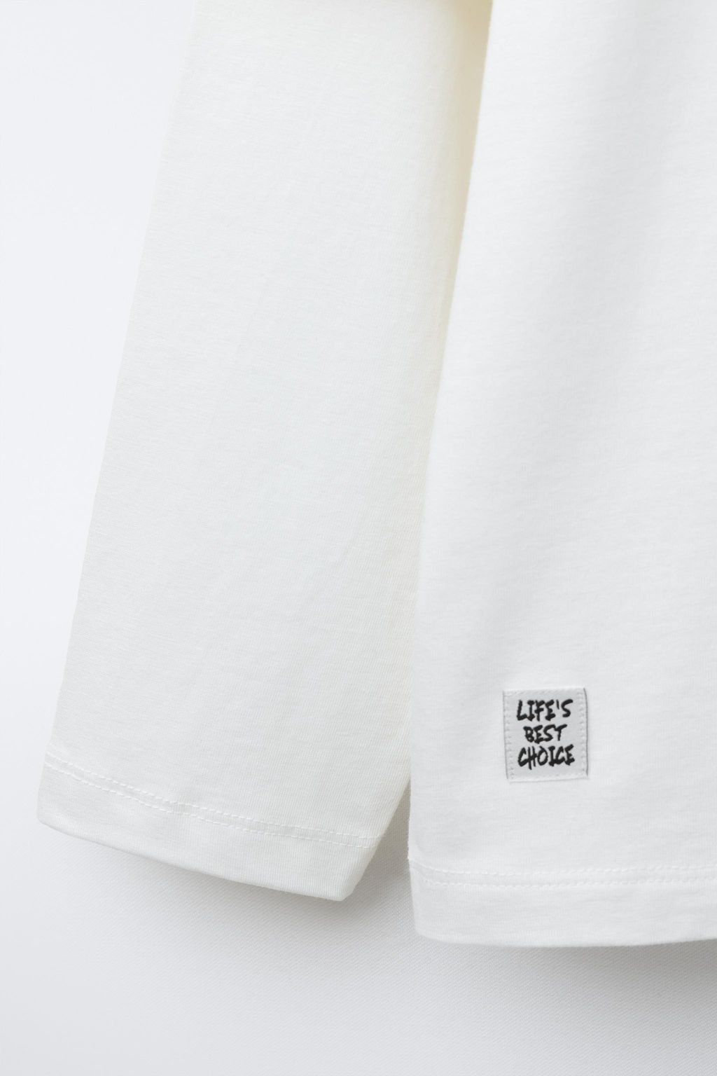 DOUBLE SLEEVE T-SHIRT WITH SLOGAN PRINT - Zara фото 4