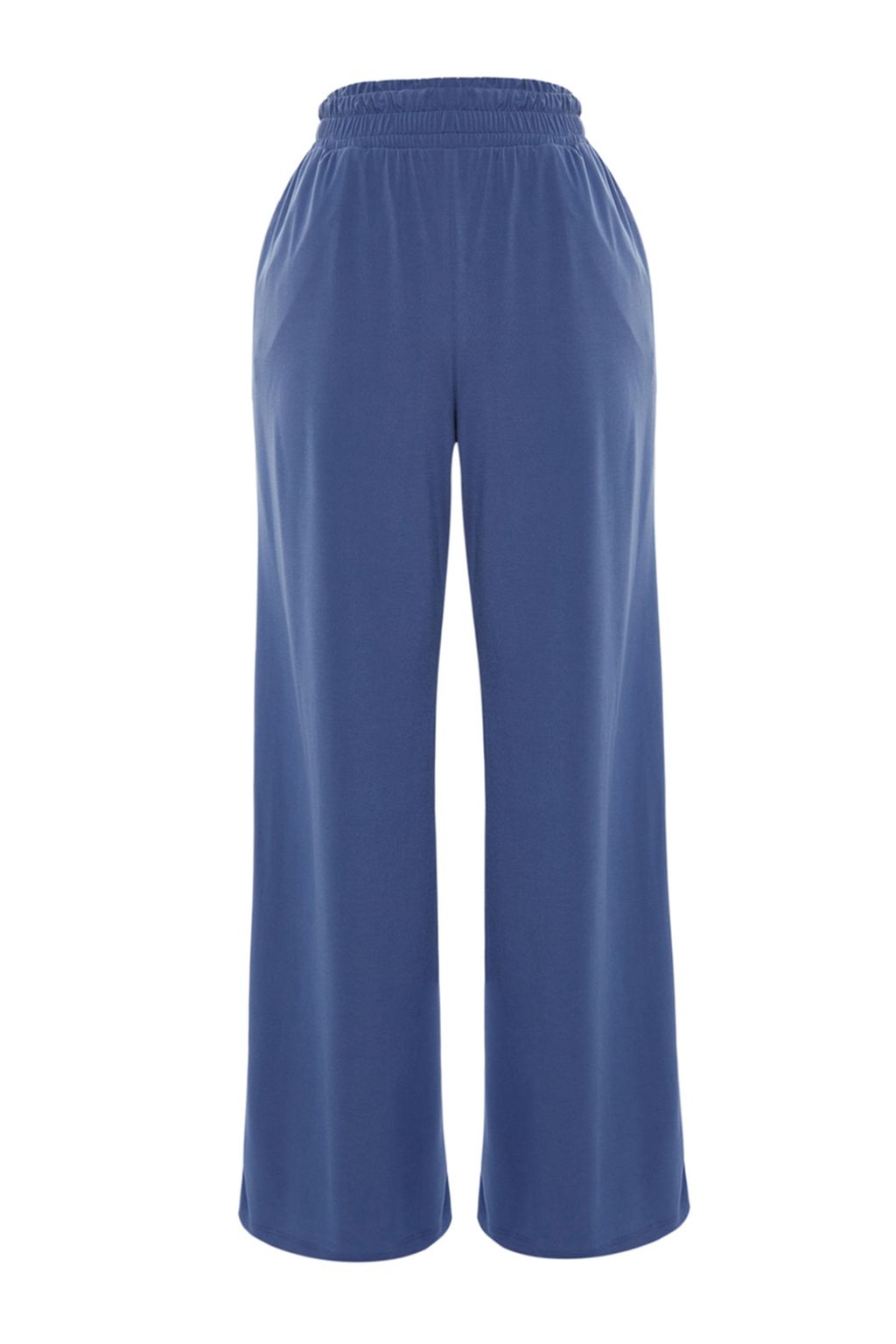 TRENDYOLMILLA Siyah Wide Leg/Rahat Kesim Yuksek Bel Esnek Orme Pantolon TWOSS23PL00129  фото 6