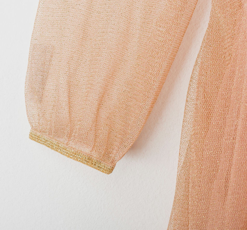 CRB wear/CAK 61689 Платье для девочки, персиковый/Ex.Cherubino  фото 3