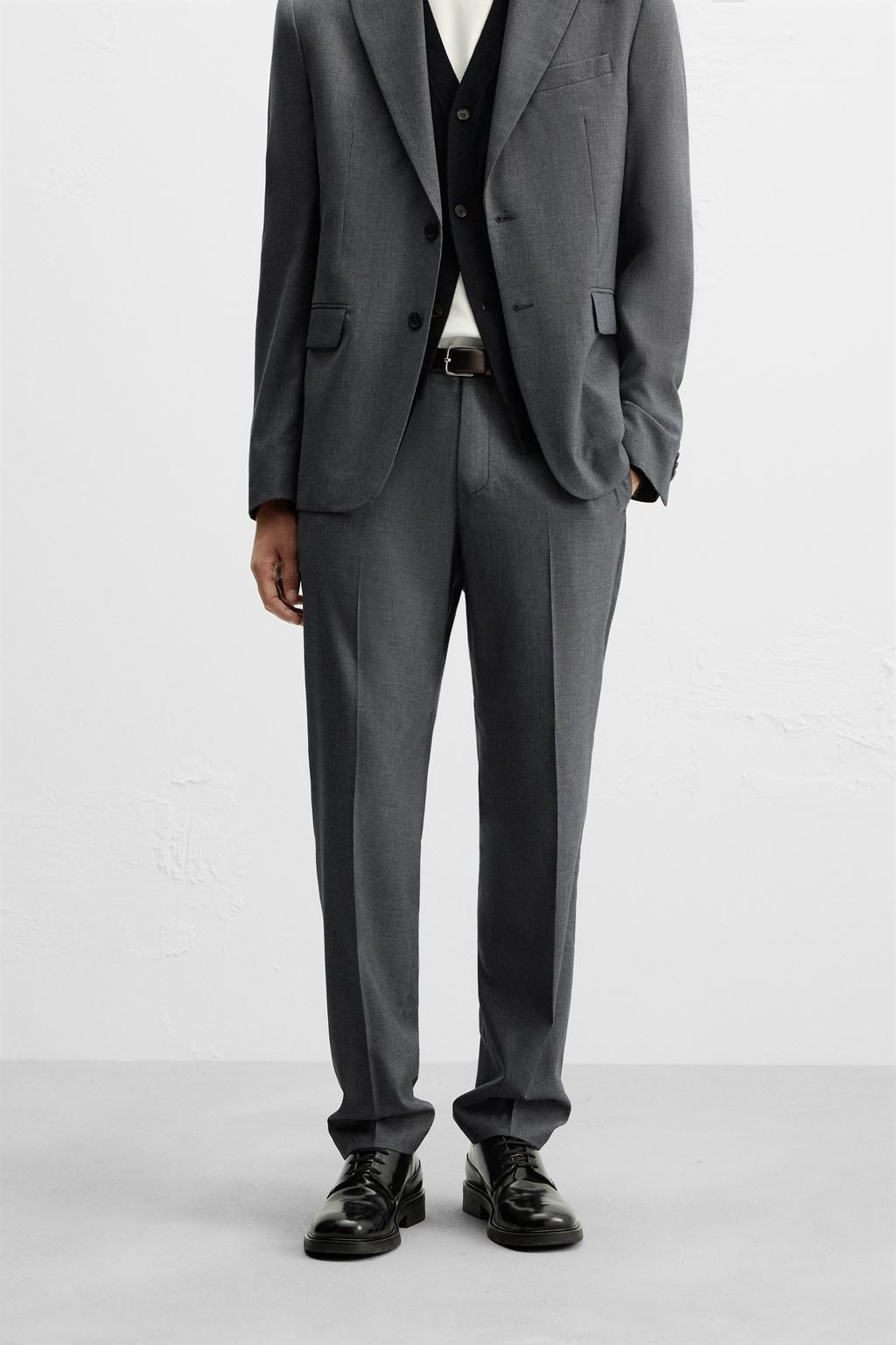 HOUNDSTOOTH SUIT TROUSERS - Zara фото 2