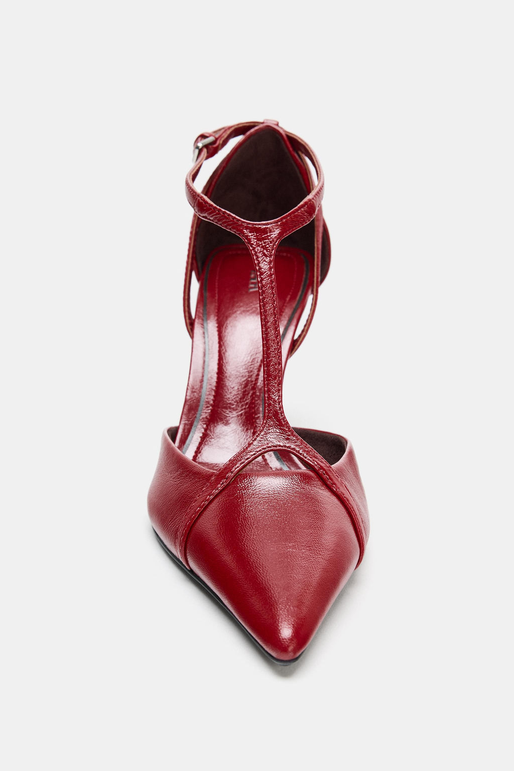 LEATHER STRAPPY HEEL SHOES - Zara фото 5