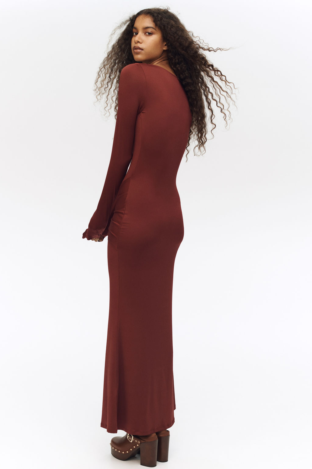 Tie-detail jersey dress - H&m фото 4