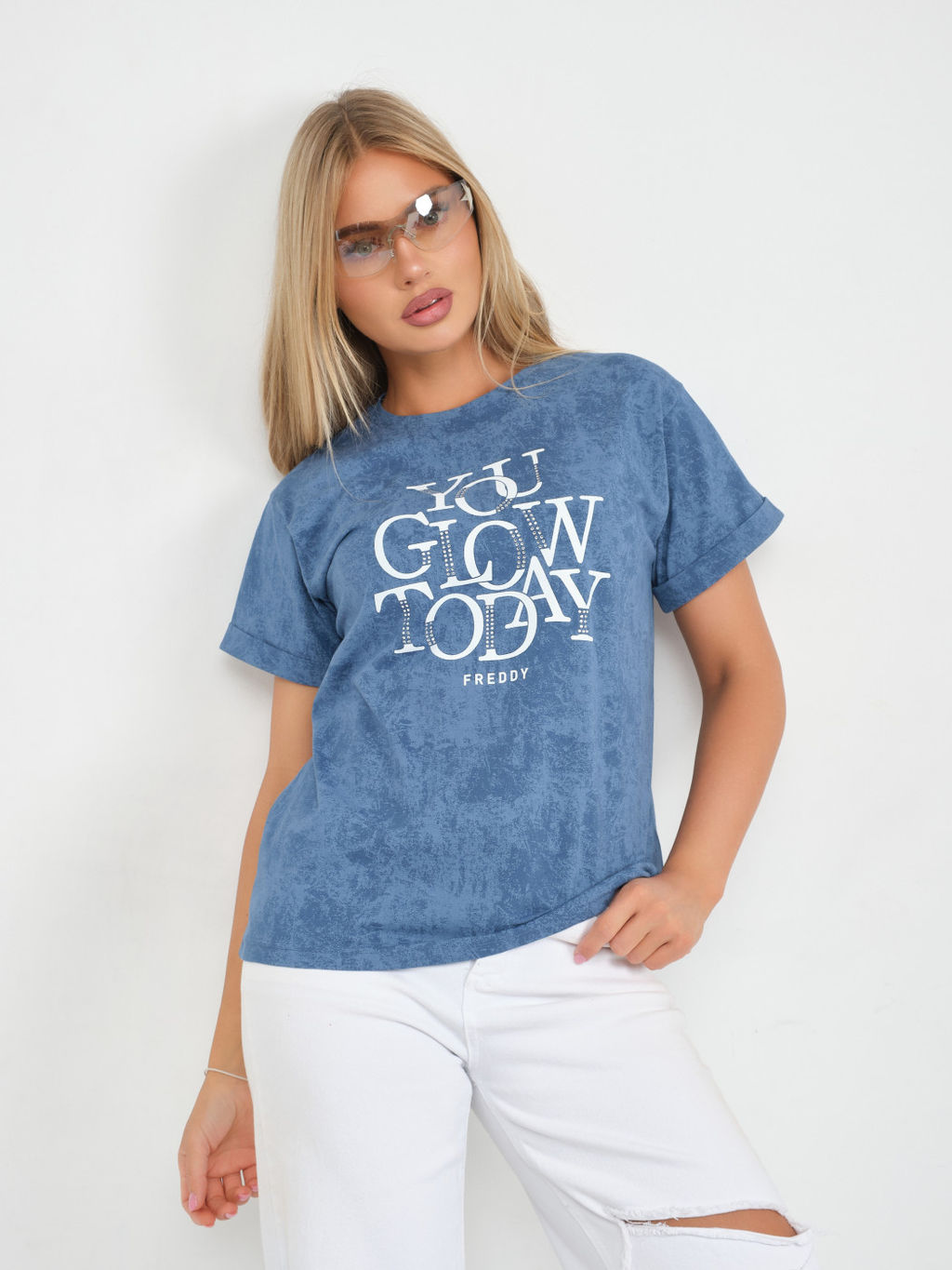 Футболка варенка Хлопок 100% Лиона индиго - Ивассорти фото 2