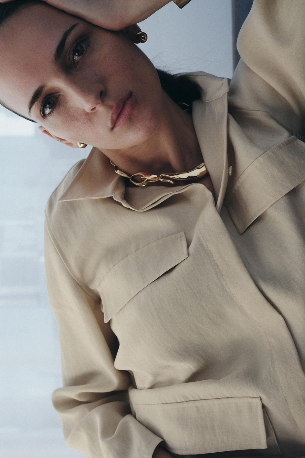 ZW COLLECTION FLOWING SHIRT WITH POCKETS - Zara фото 7