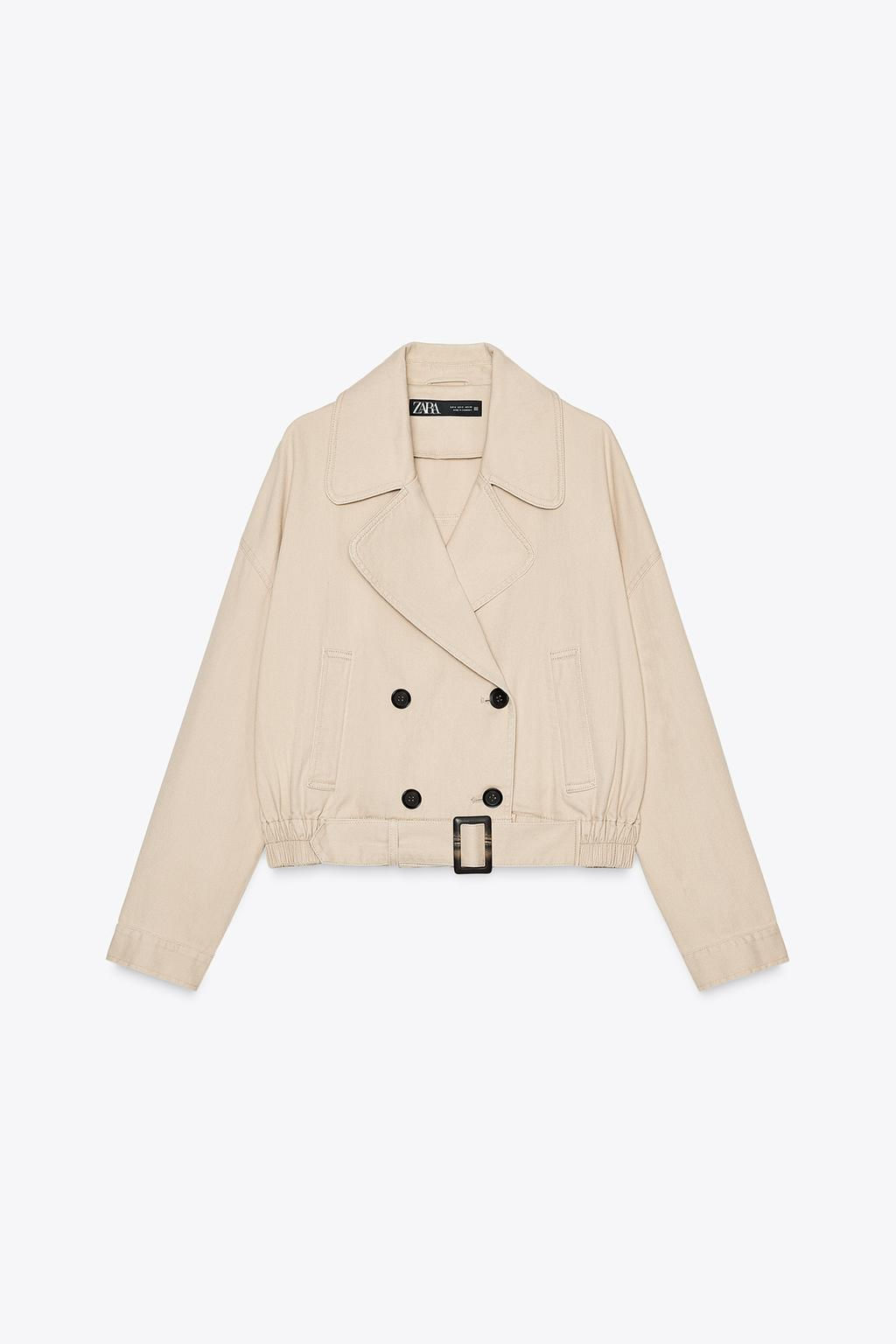 CROPPED JACKET WITH ELASTICATED HEM - Zara фото 5
