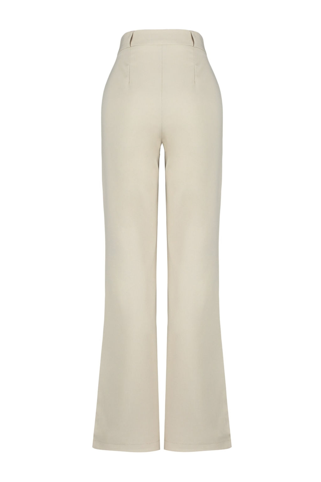 Vizon Straight/Duz Kesim Yuksek Bel Nervur Dikisli Dokuma Pantolon TWOSS21PL0093