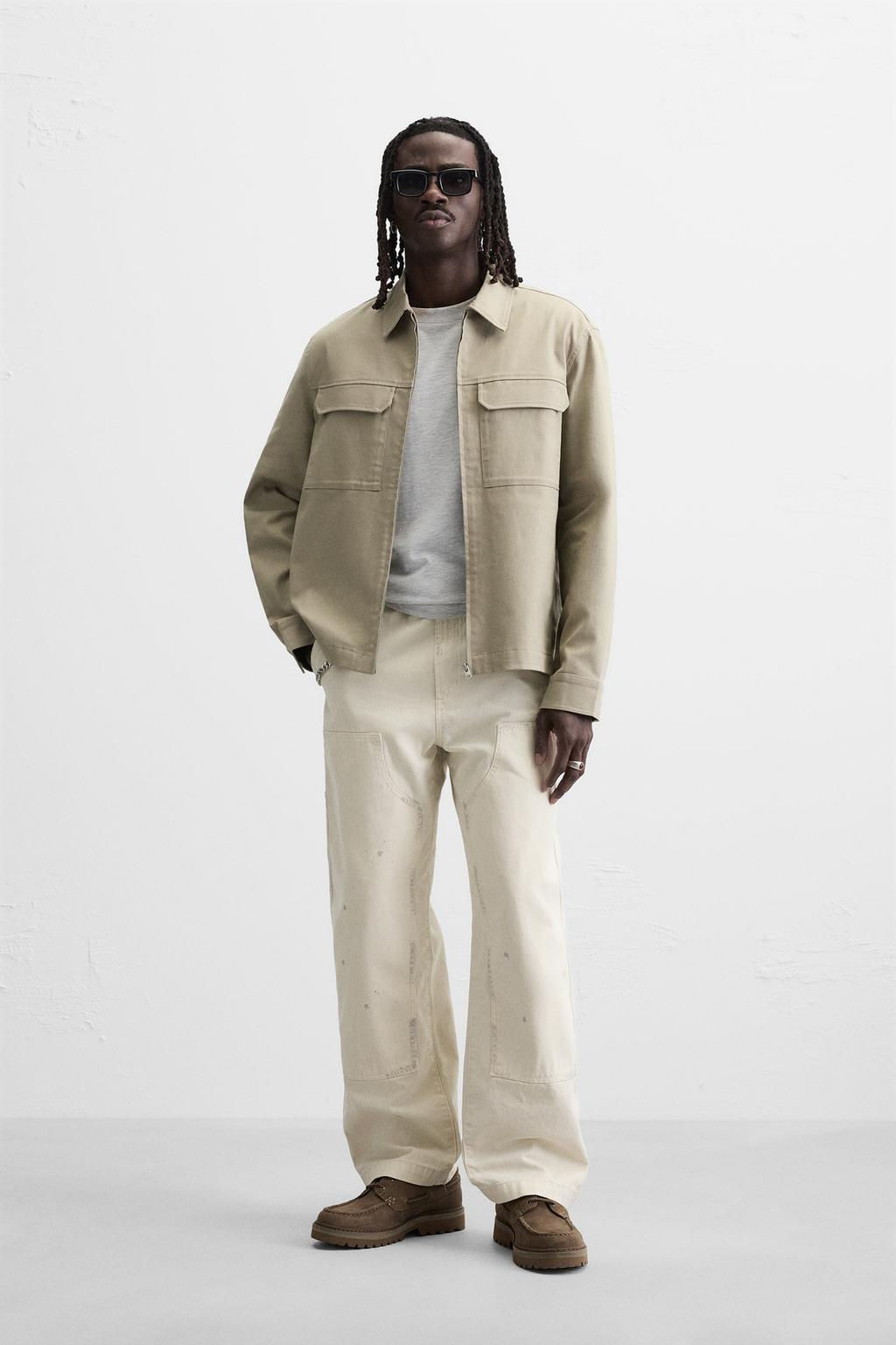 RELAXED FIT ZIP-UP OVERSHIRT - Zara фото 10
