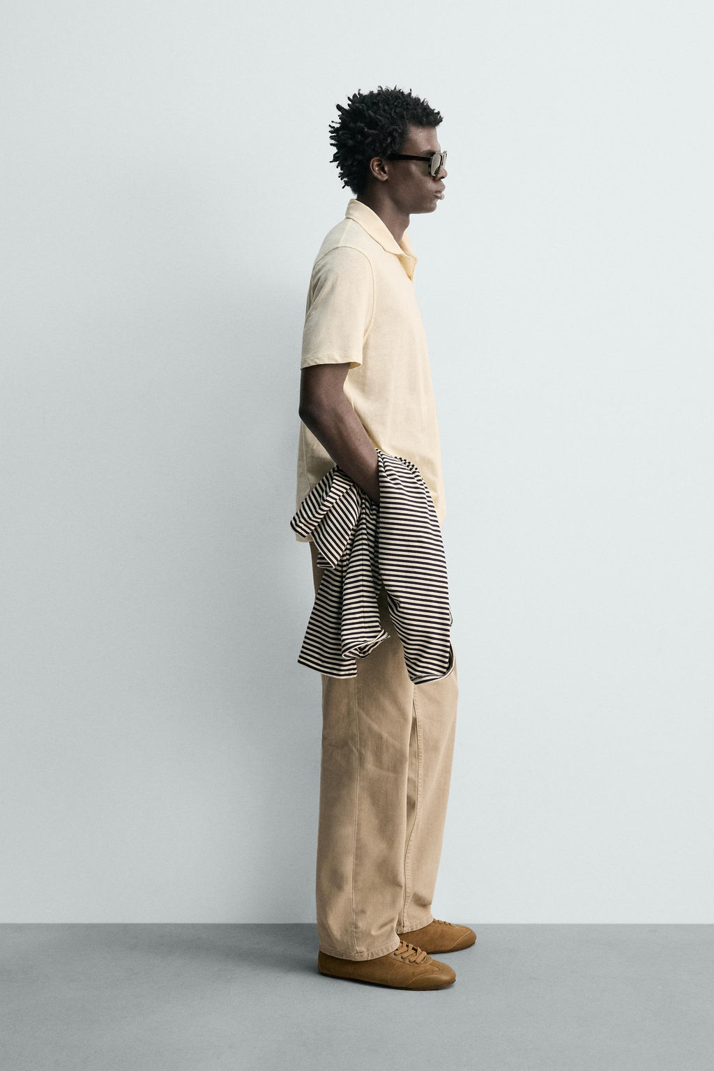 POLO REGULAR FIT ALGOD?N - LINO / Crudo - Zara фото 4