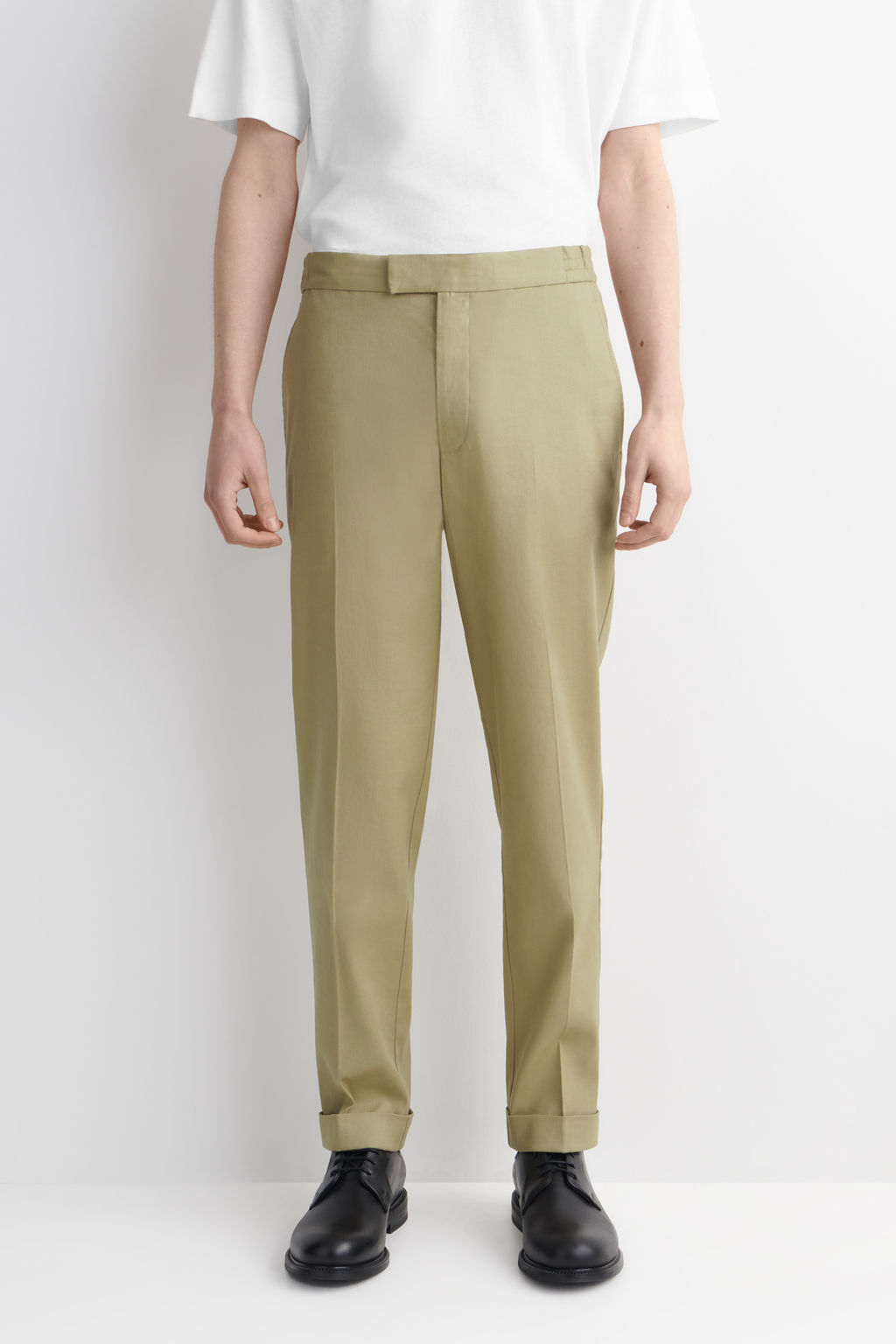 PANTAL?N DE LINO Y ALGOD?N SLIM FIT STRAIGHT LEG - H&m фото 7