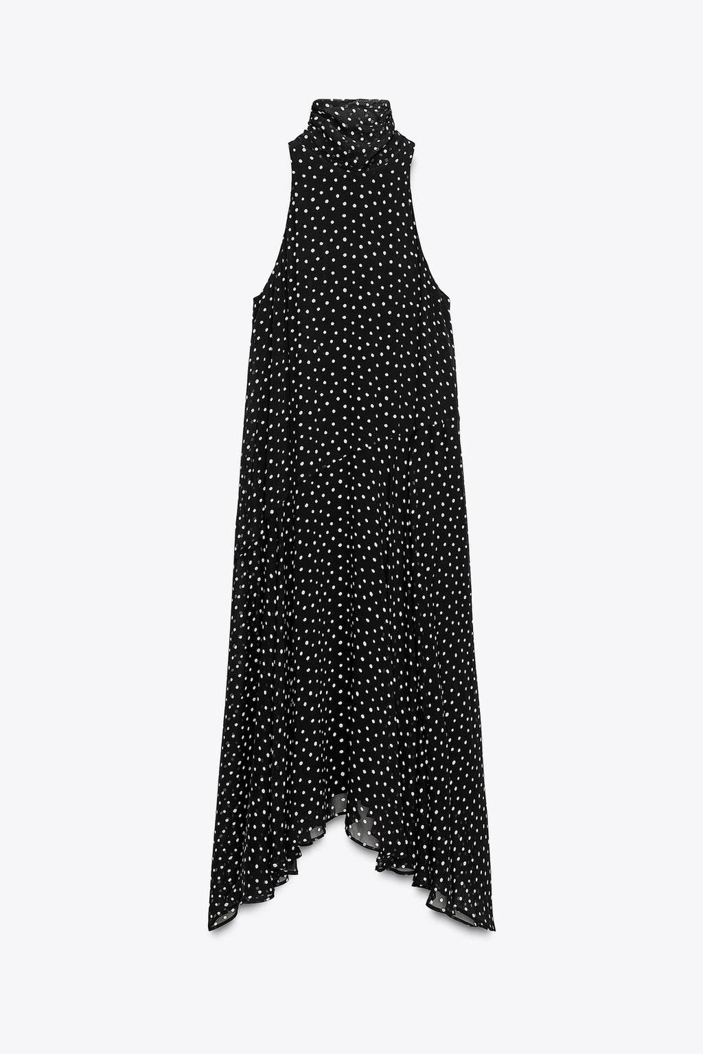 ZW COLLECTION HALTER POLKA DOT DRESS - Zara фото 8