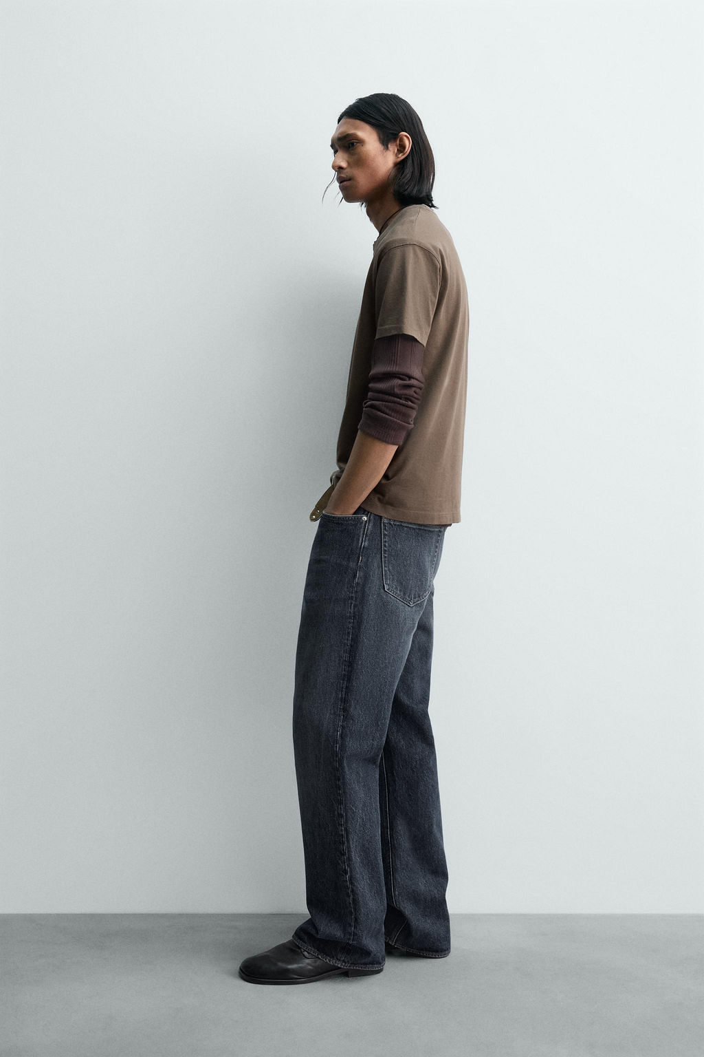 FADED TEXT BOXY FIT T-SHIRT - Zara фото 4