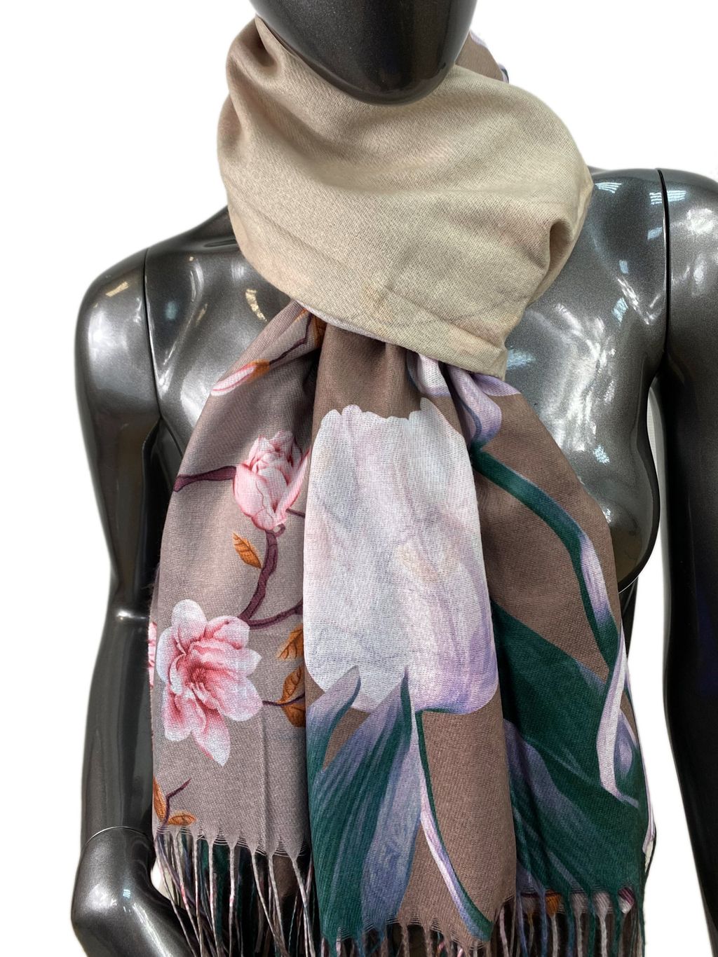 Мягкий палантин из кашемира, мультицвет - Greta фото 4