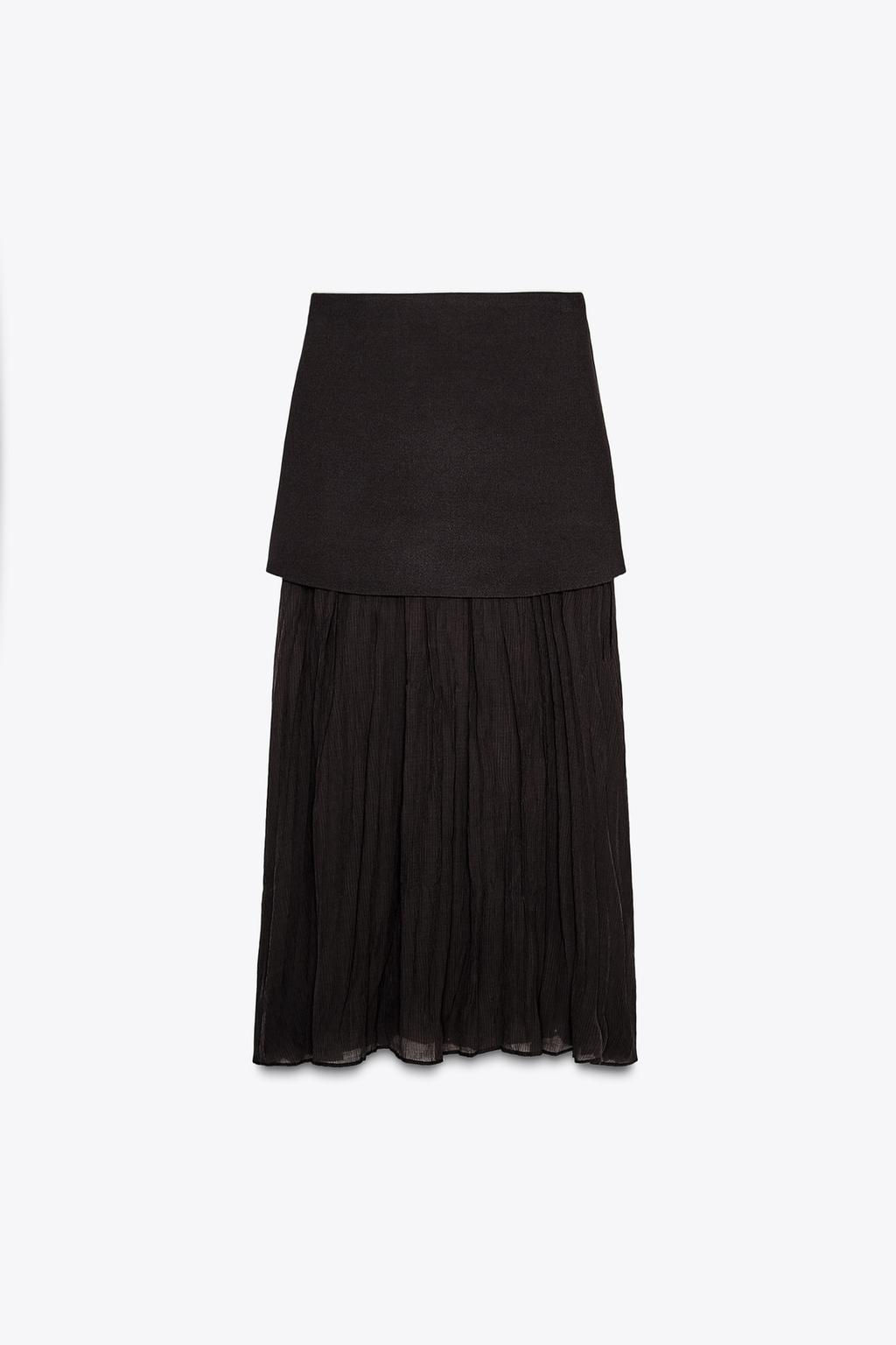 COMBINED PLEATED KNIT SKIRT - Zara фото 6