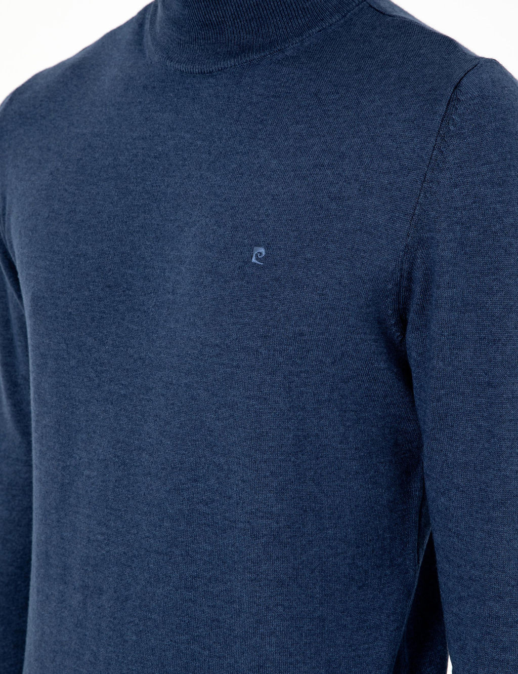 _ndigo Melanj Slim Fit Yar_m Bal_k__ Yaka Basic Triko Kazak - Pierre cardin фото 7