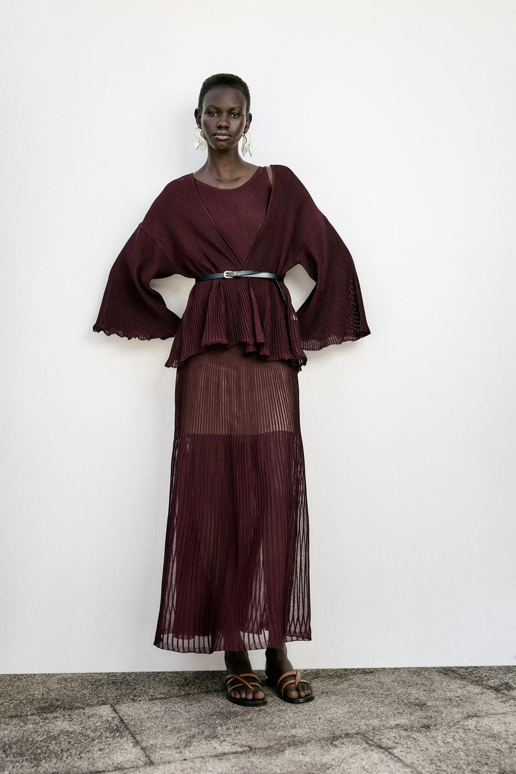 RIB KNIT CARDIGAN WITH BELT