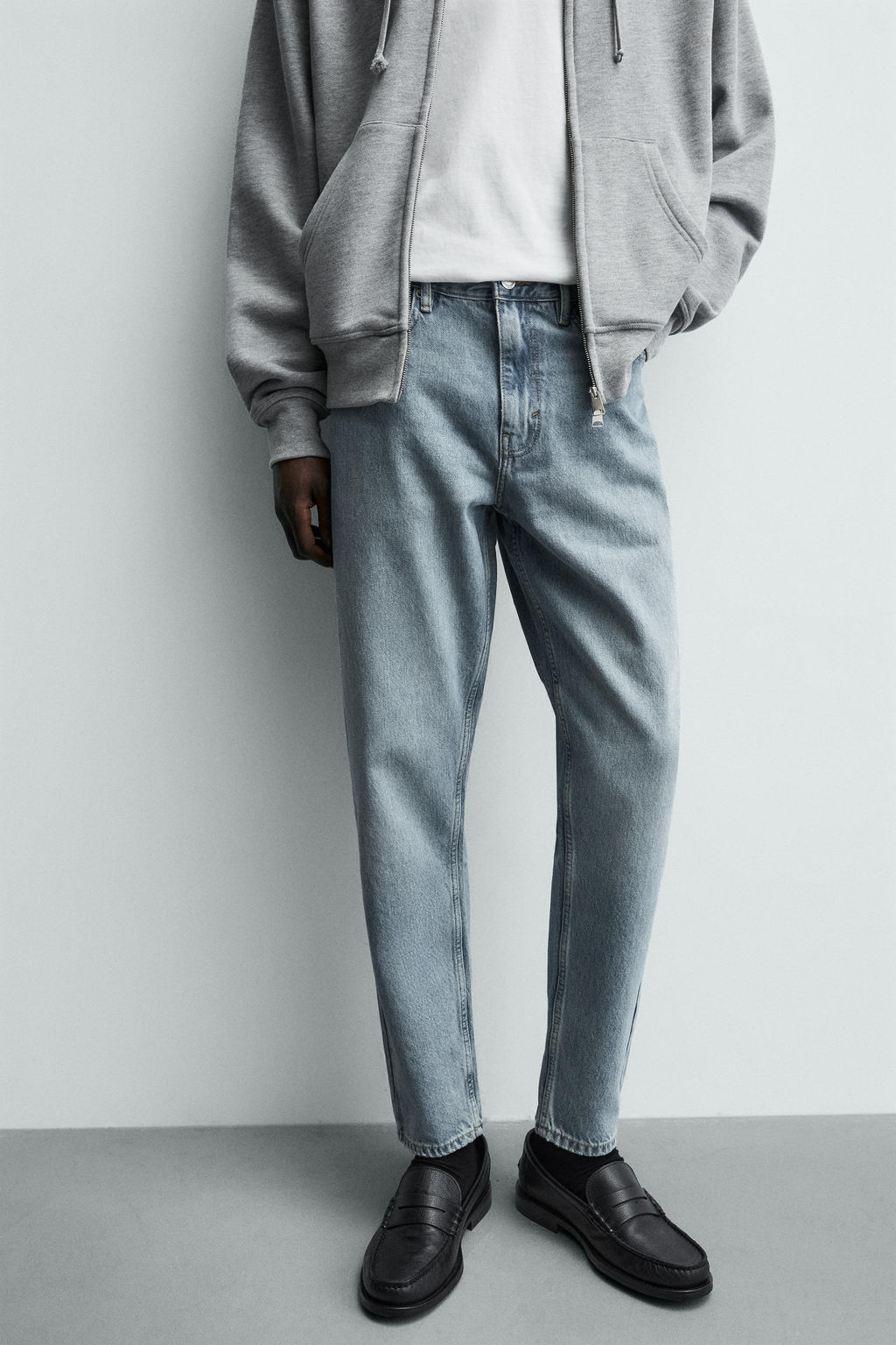 JEANS SLIM TAPERED FIT / Azul medio - Zara фото 5