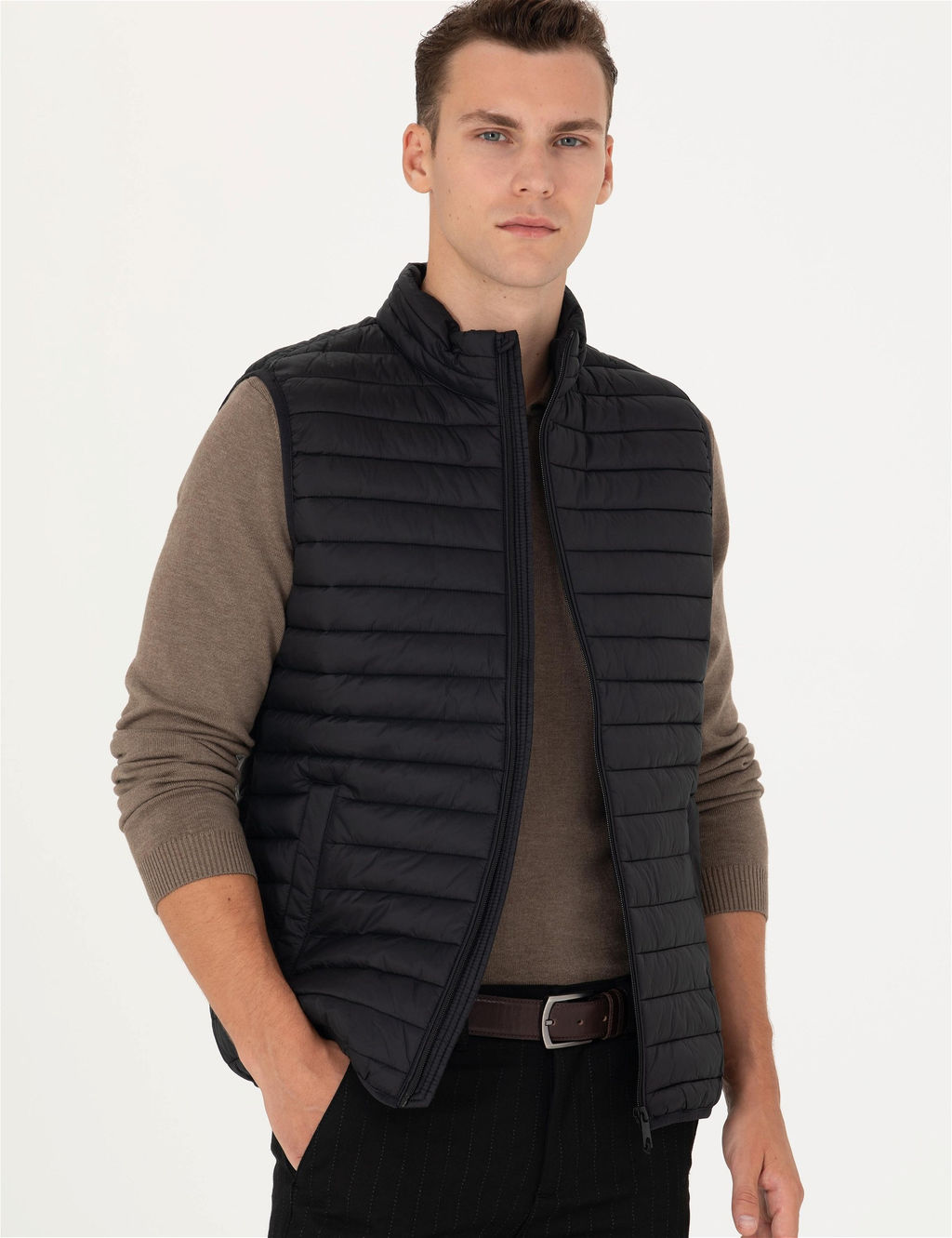 Siyah Slim Fit Yelek - Pierre cardin фото 3